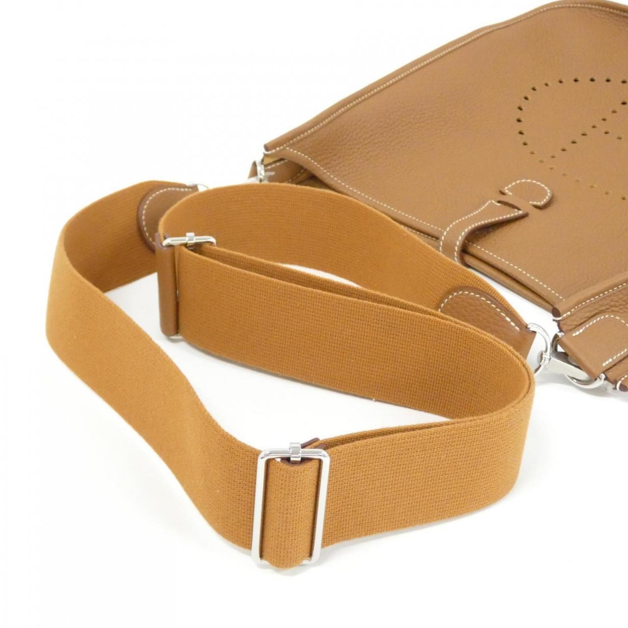 Hermes Evelyne Gold Taurillon Clemence Leather Shoulder Bag (Pre-Owned)