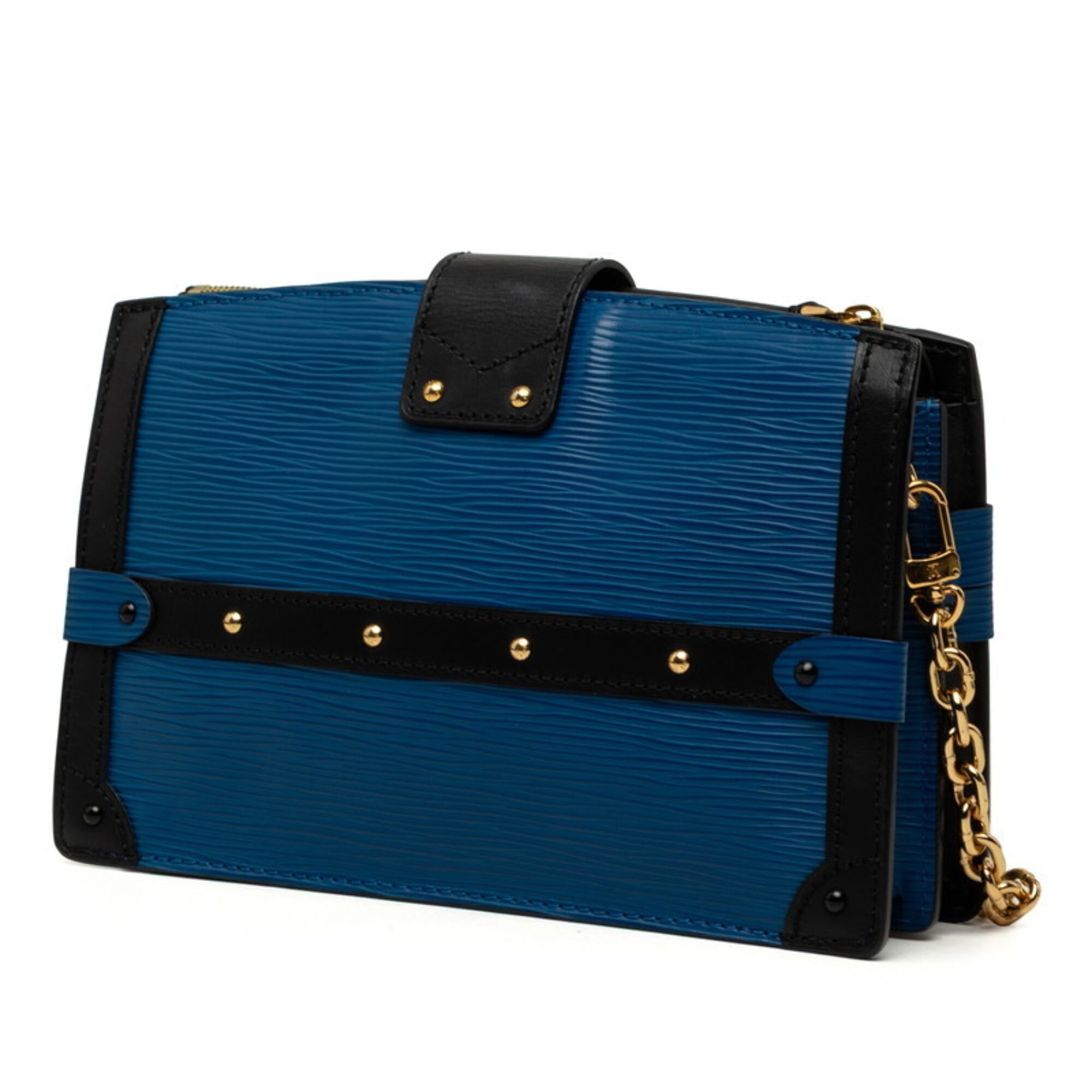 Louis Vuitton Epi Black Blue Noir Leather Shoulder Bag (Pre-Owned)
