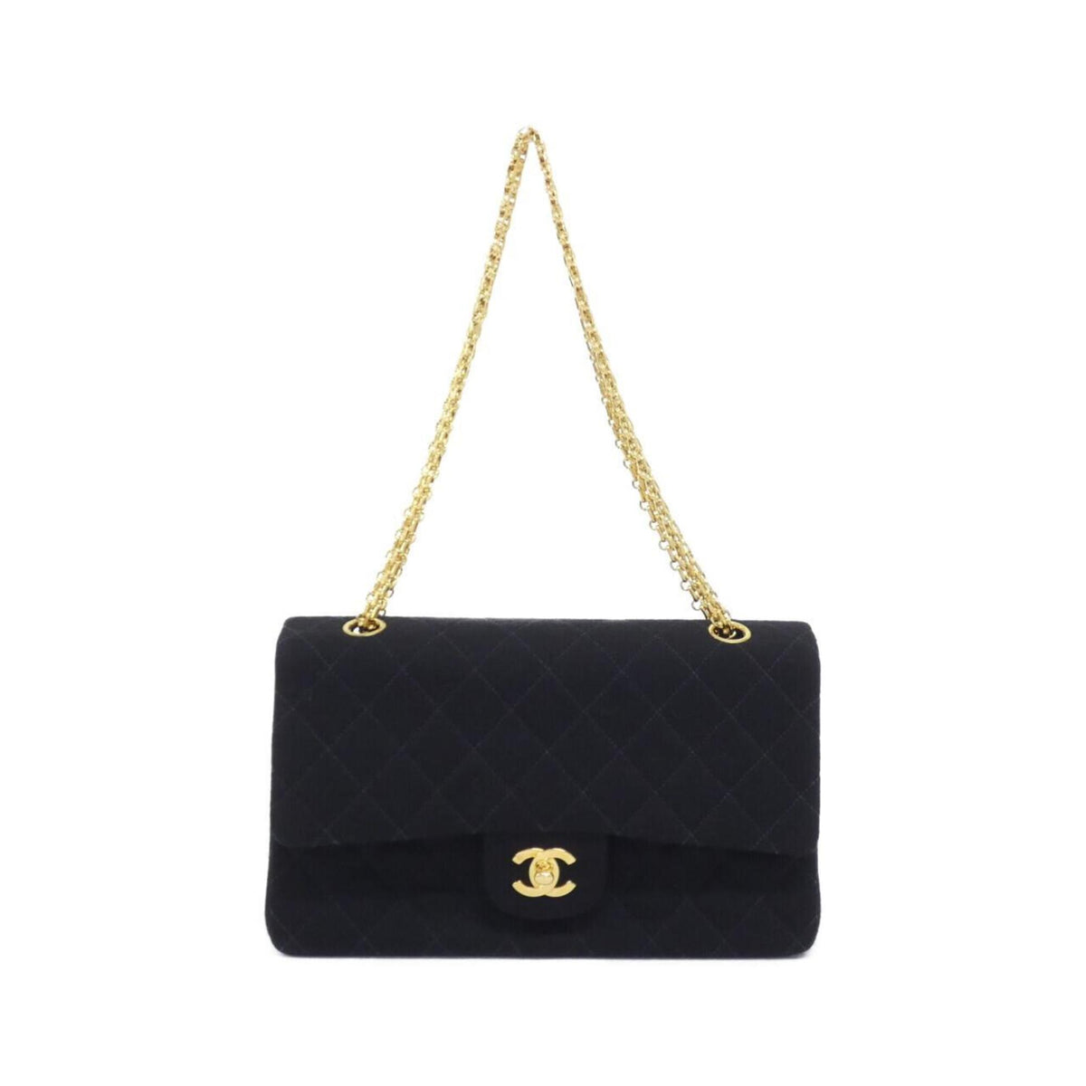 Chanel Black Canvas Shoulder Bag (Pre-Owned)