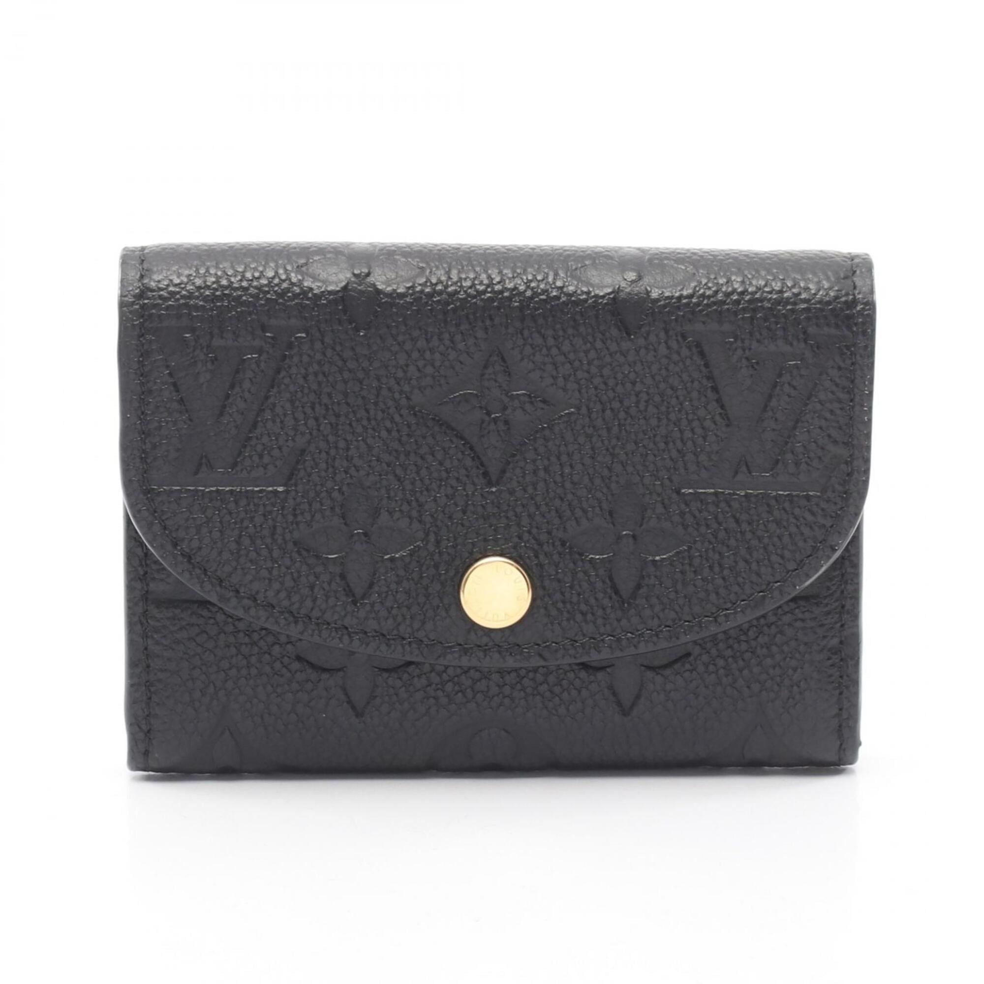 Louis Vuitton Black Leather Coin Purse/Coin Case (Pre-Owned)
