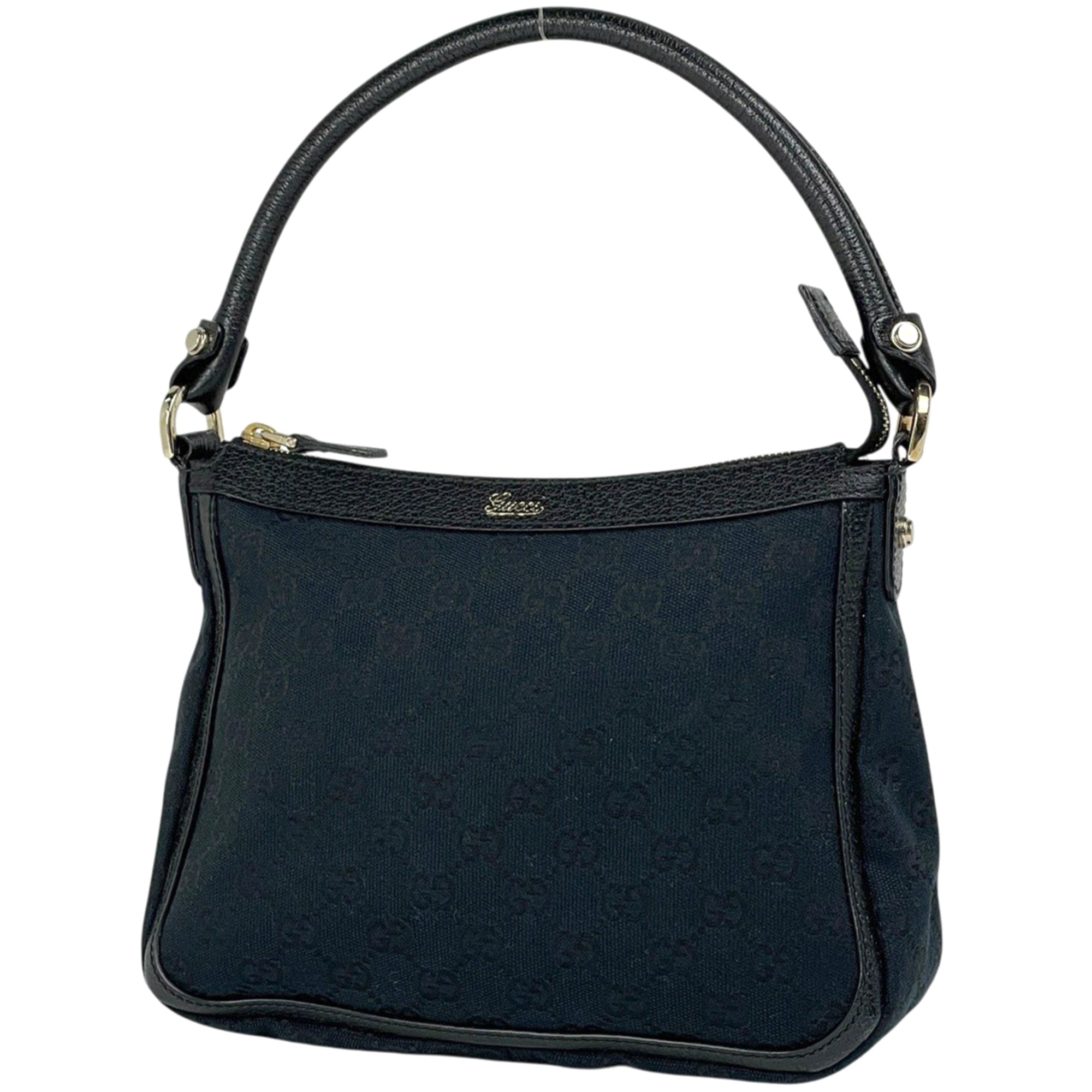 Gucci Black Gg Canvas Handbag (Pre-Owned)