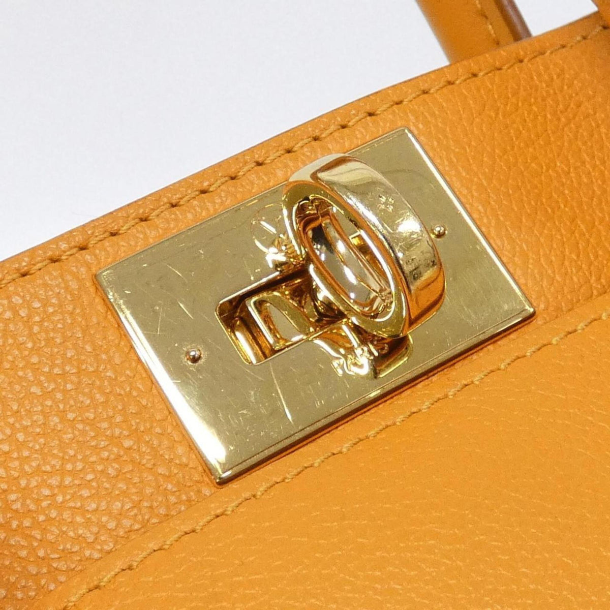 Louis Vuitton Orange Leather Handbag (Pre-Owned)