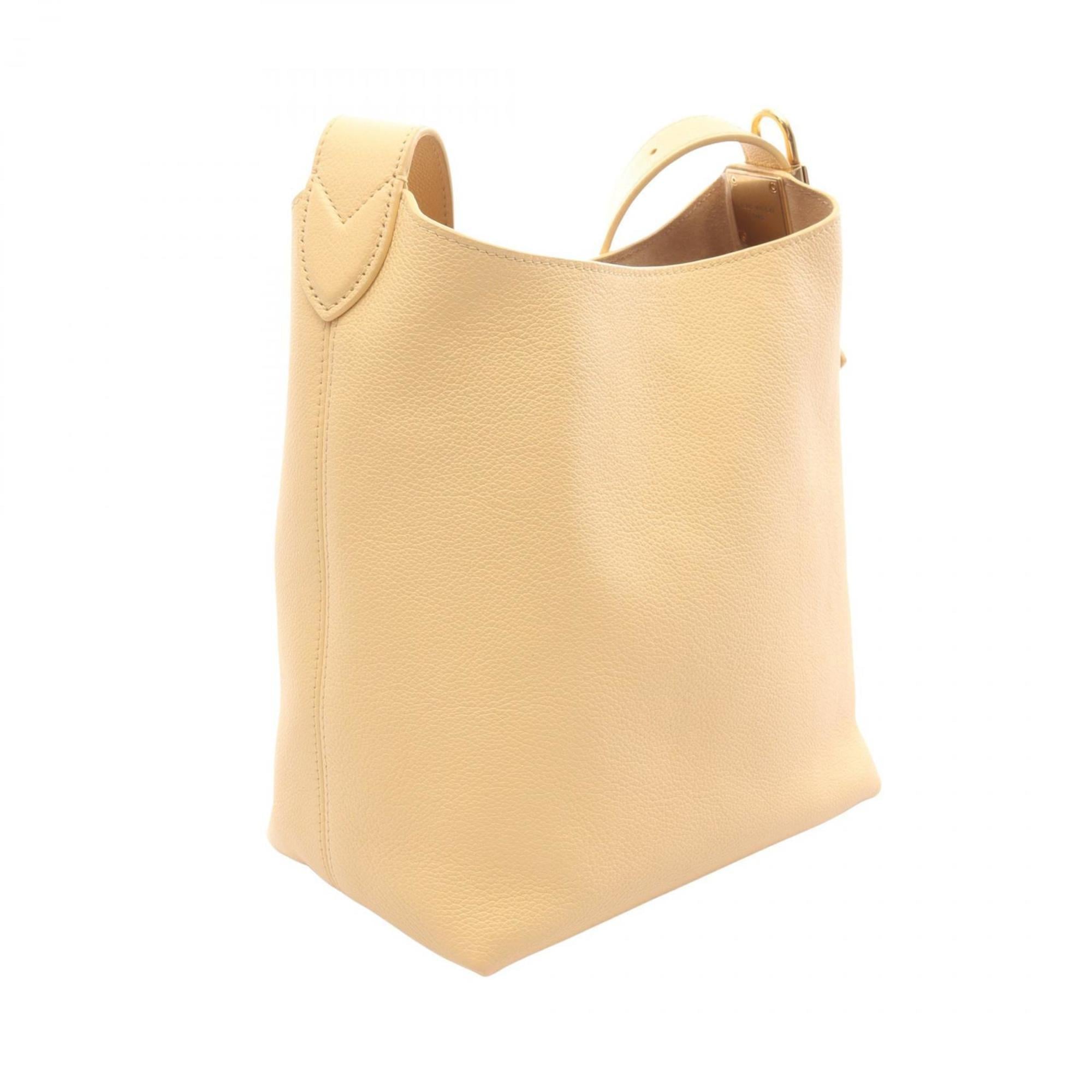 Louis Vuitton Beige Leather Shoulder Bag (Pre-Owned)