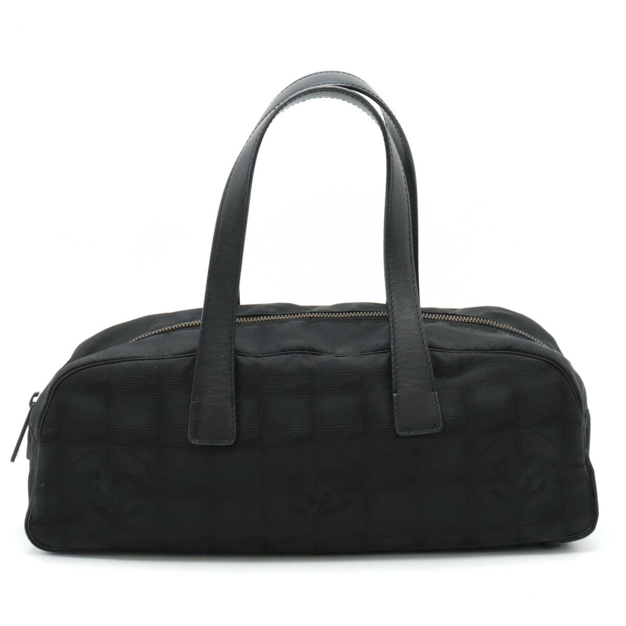 Chanel New Travel Line Black New Travel Line Boston Bag Handbag (Pre-Owned)