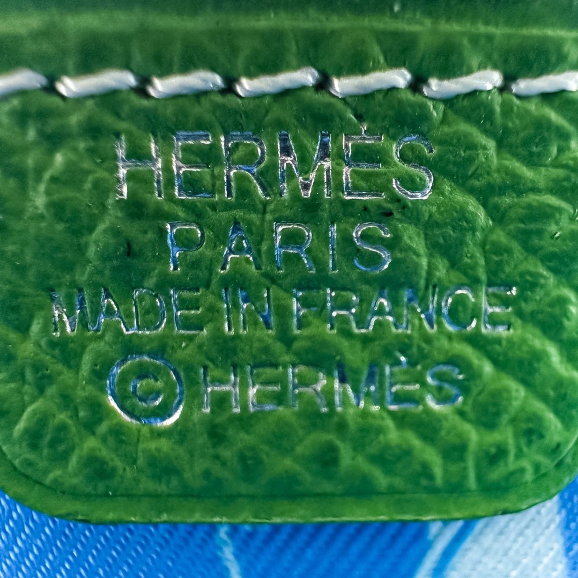 Hermes Green Vert Epsom Leather Long Wallet (Bi-Fold) (Pre-Owned)