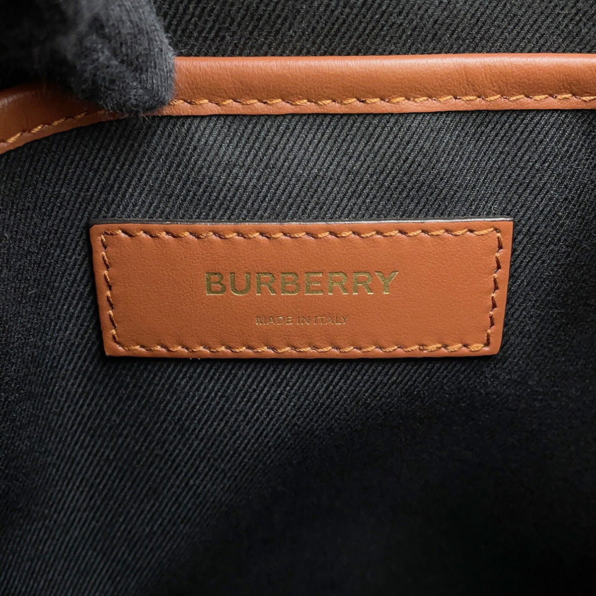 Burberry Beige Black Brown Pvc Leather Shoulder Bag (Pre-Owned)