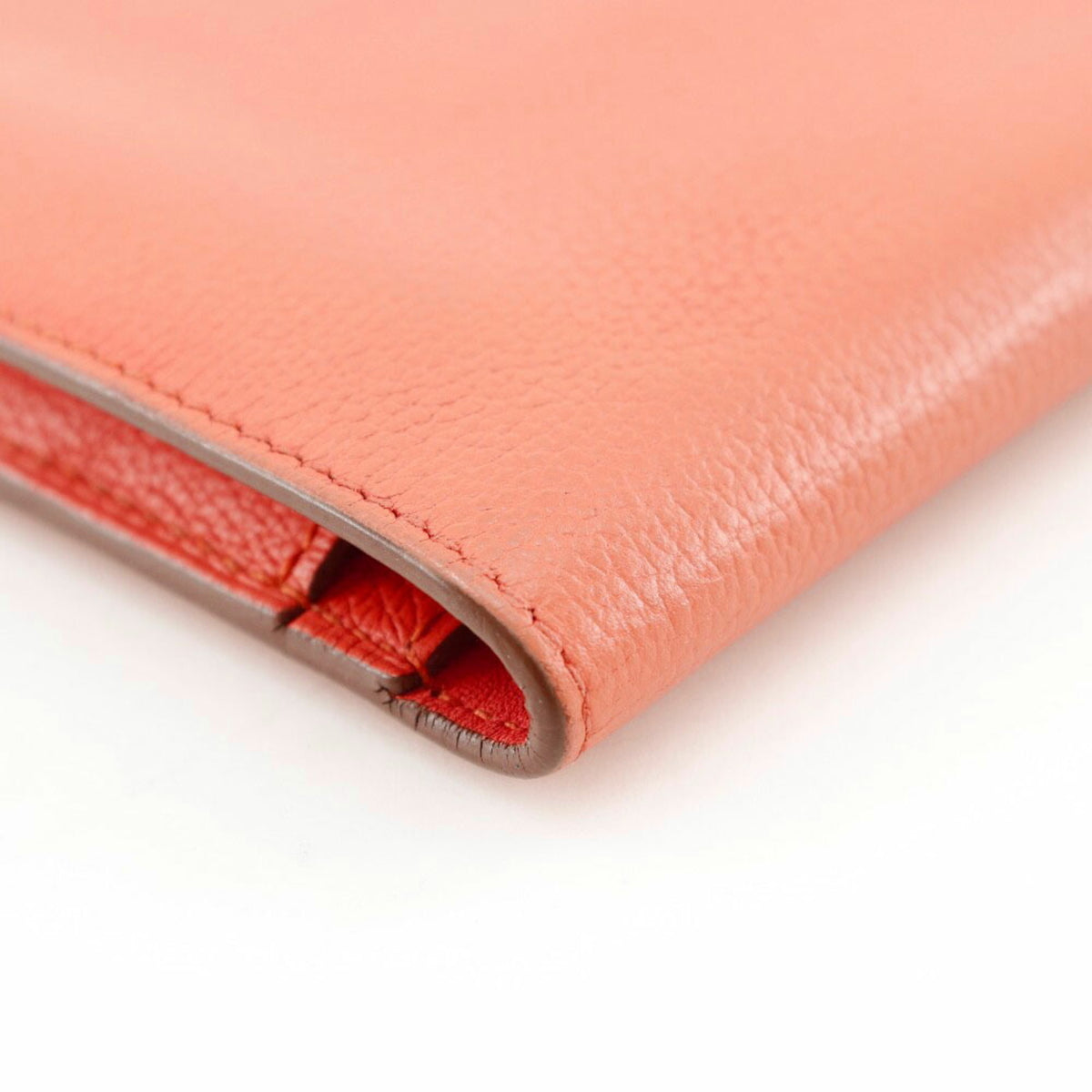 Hermes Pink Chevre Leather Long Wallet (Bi-Fold) (Pre-Owned)