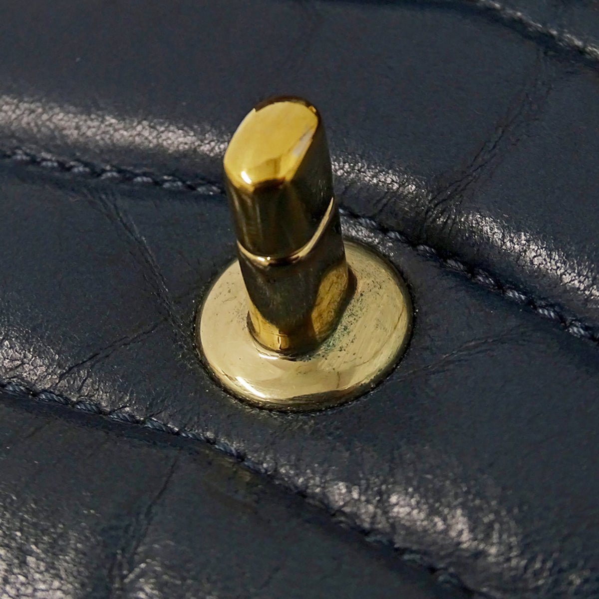 Chanel Blue Green Leather Handbag Shoulder Bag (Pre-Owned)