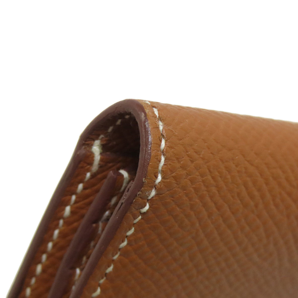 Hermes Gold Brown Epsom Leather Long Wallet (Bi-Fold) (Pre-Owned)