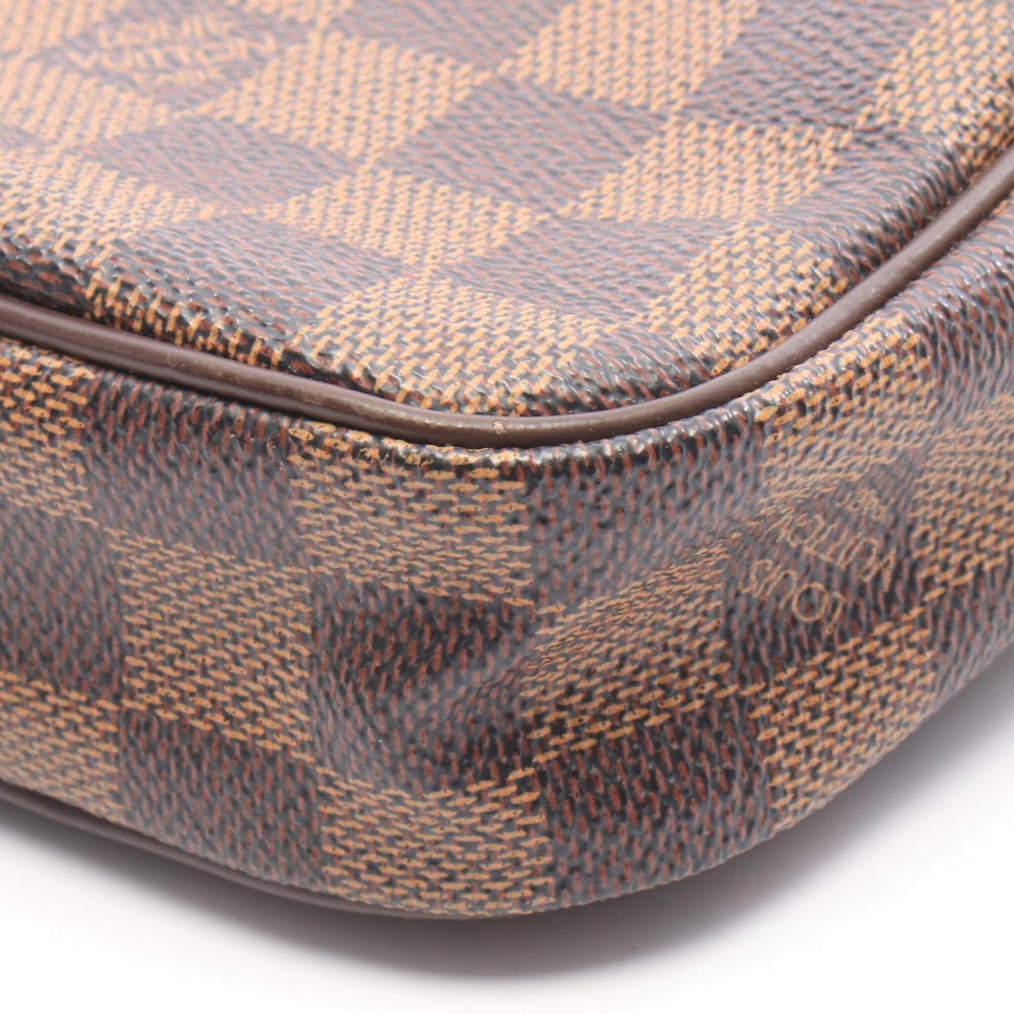 Louis Vuitton Brown Coated Canvas Leather Handbag Shoulder Bag (Pre-Owned)