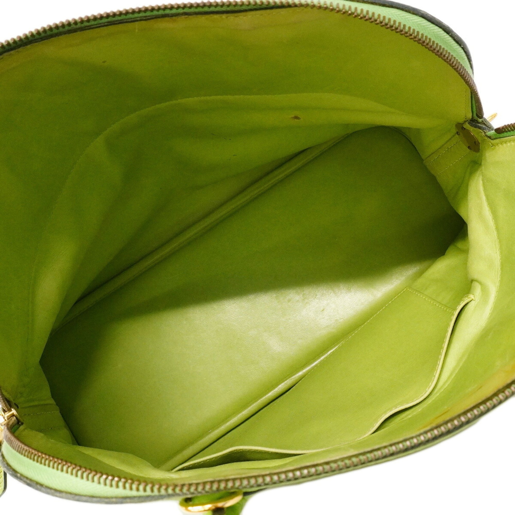 Hermes Apple Green Taurillon Clemence Leather Handbag (Pre-Owned)
