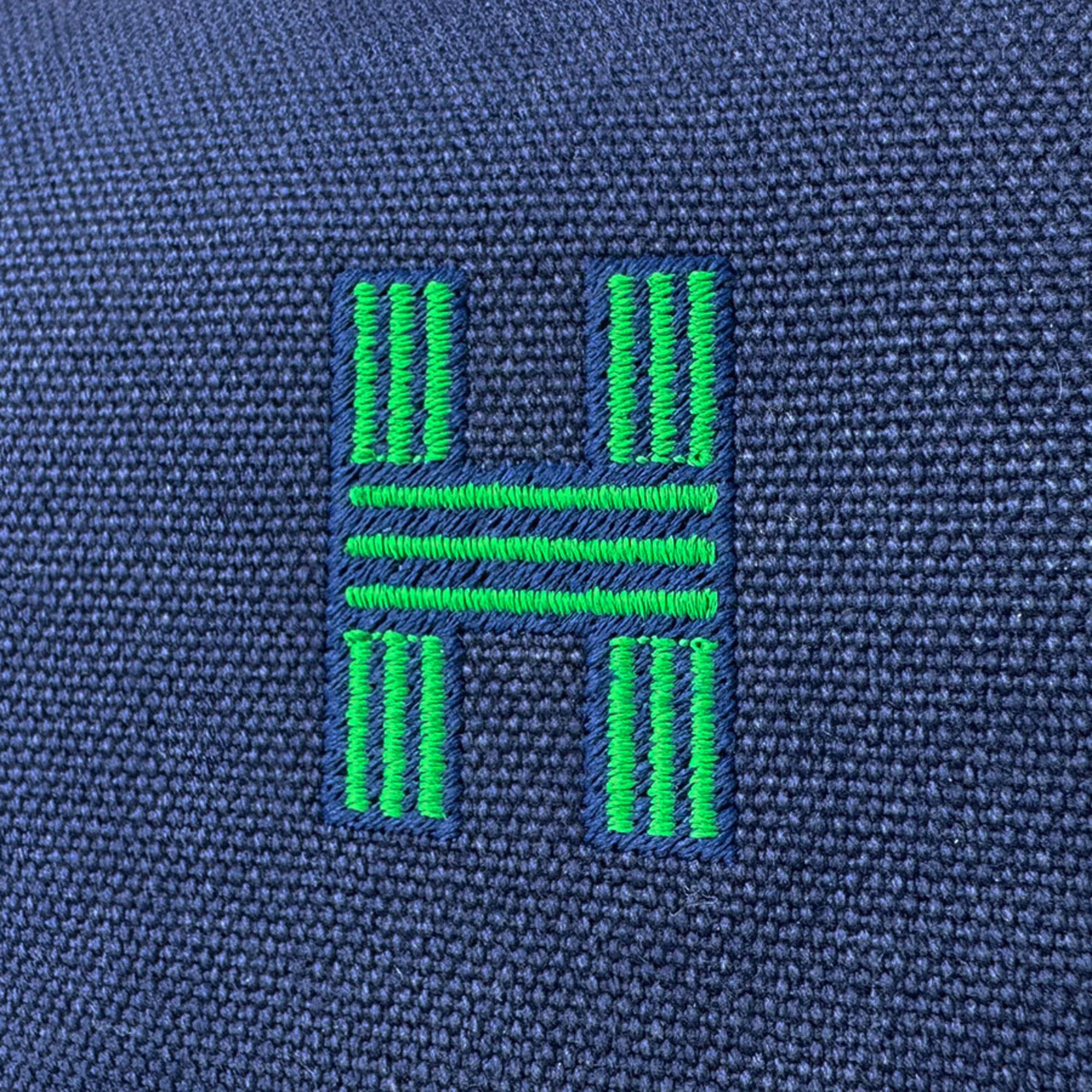 Hermes Blue Green Canvas Pouch (Pre-Owned)