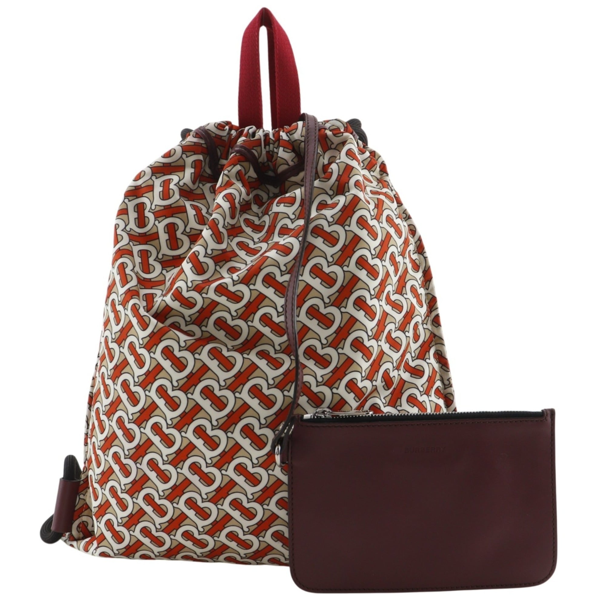 Burberry Orange Nylon Backpack (Pre-Owned)