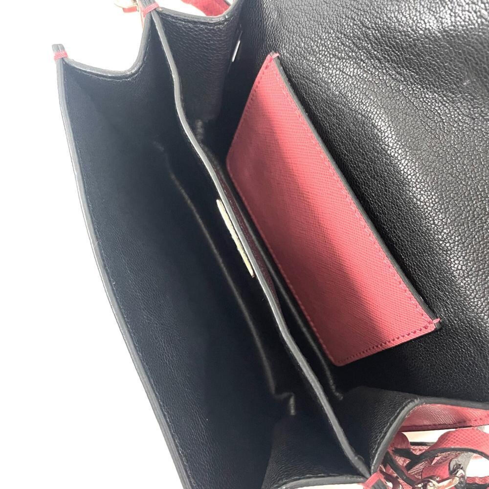 Prada Pink Saffiano Triangle Shoulder Bag (Pre-Owned)