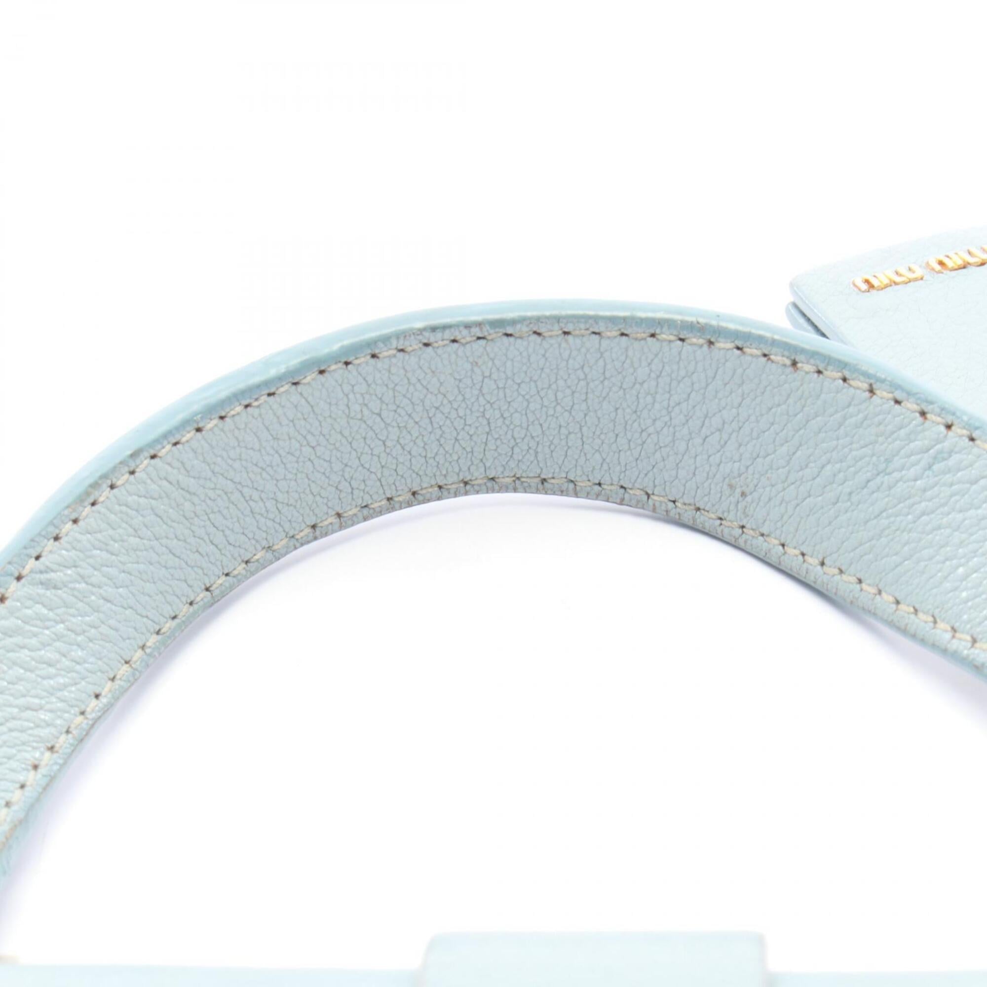 Miu Miu Blue Green Pink Leather Handbag (Pre-Owned)