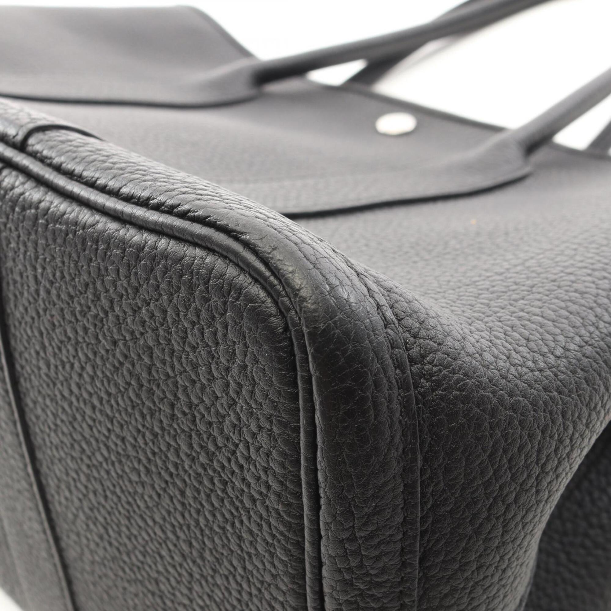 Hermes Black Negonda Leather Handbag Tote Bag (Pre-Owned)