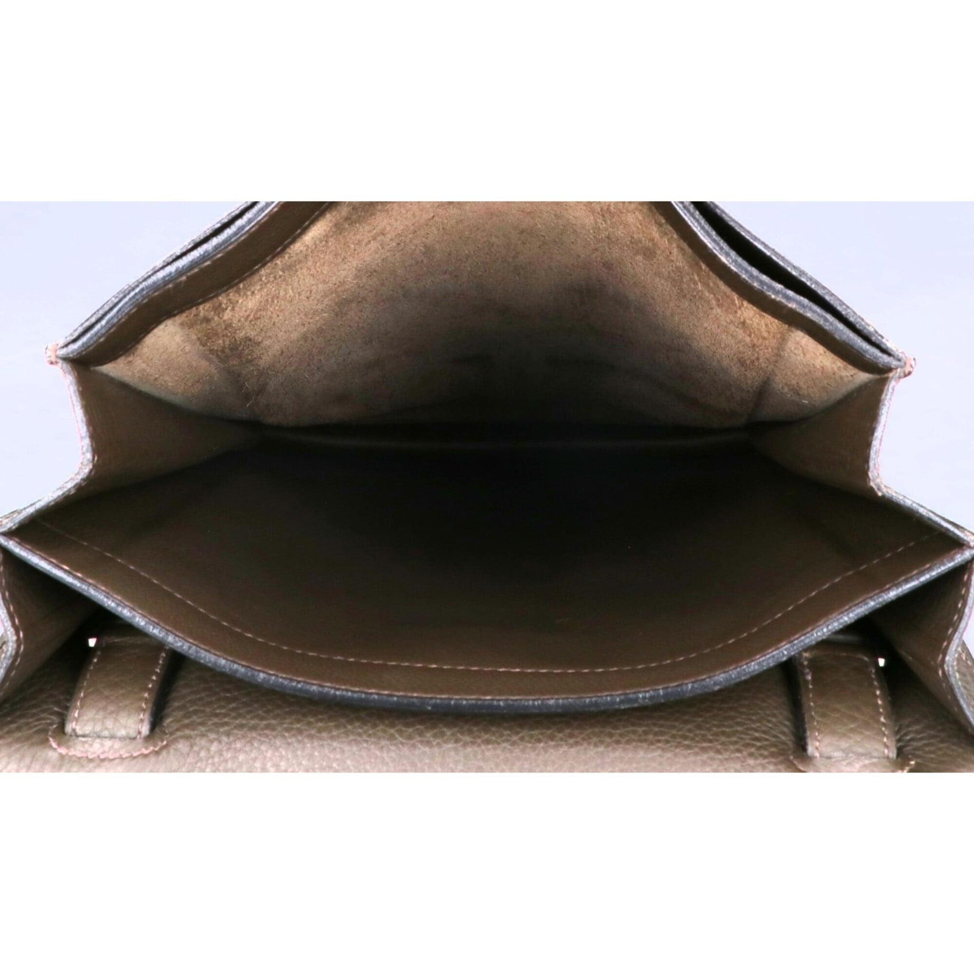 Hermes Khaki Fjord Leather Shoulder Bag (Pre-Owned)