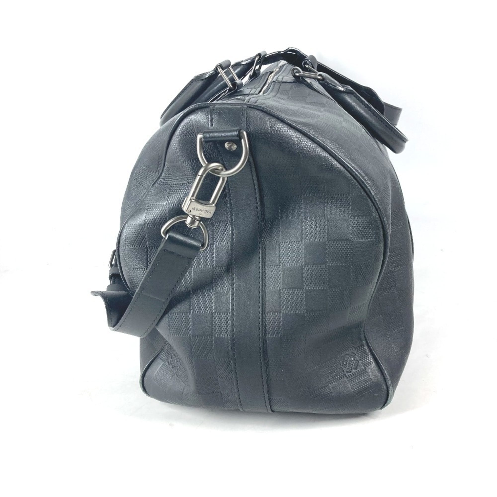 Louis Vuitton Black Onyx Damier Infini Boston Bag Shoulder Bag (Pre-Owned)