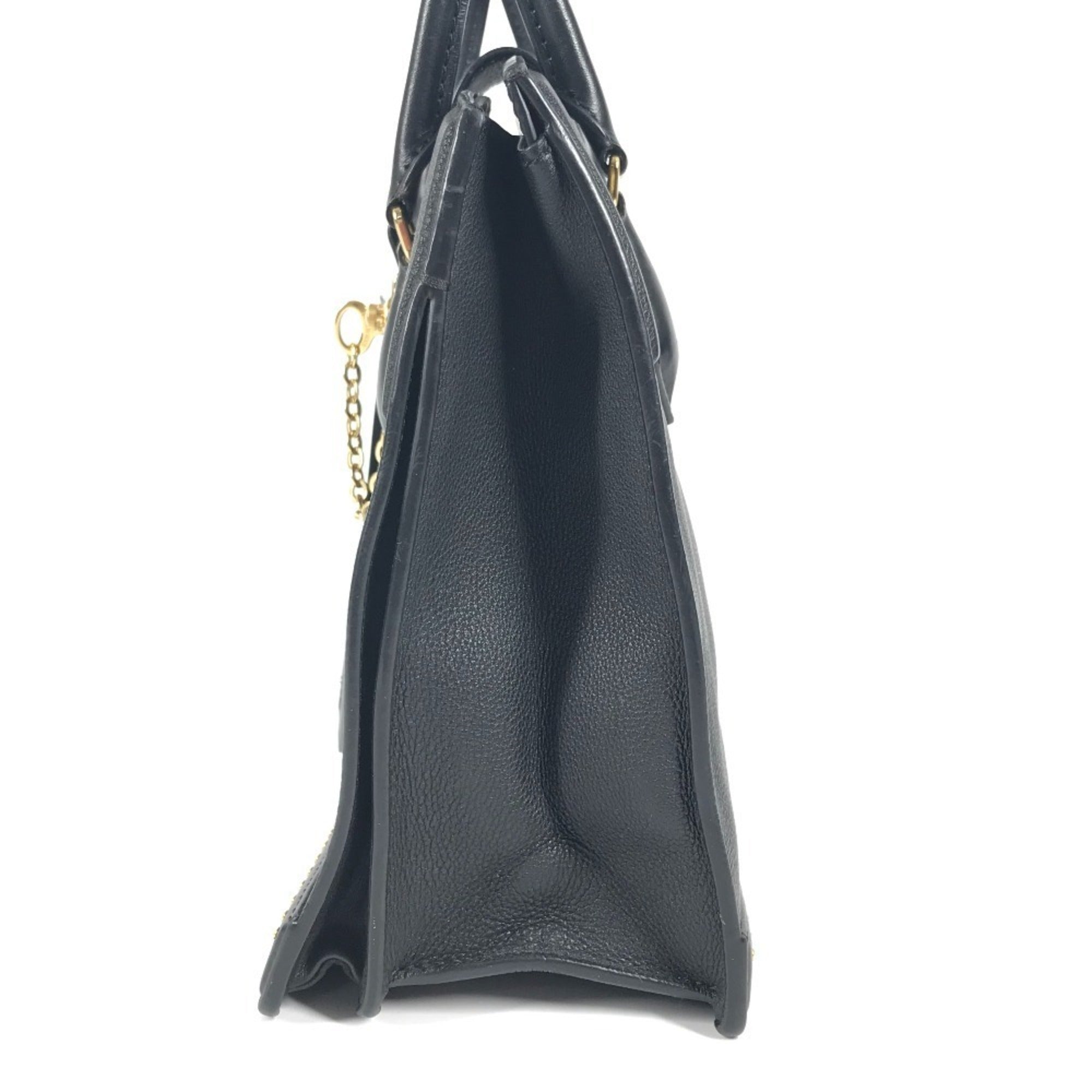 Louis Vuitton Black Noir Leather Handbag Tote Bag (Pre-Owned)