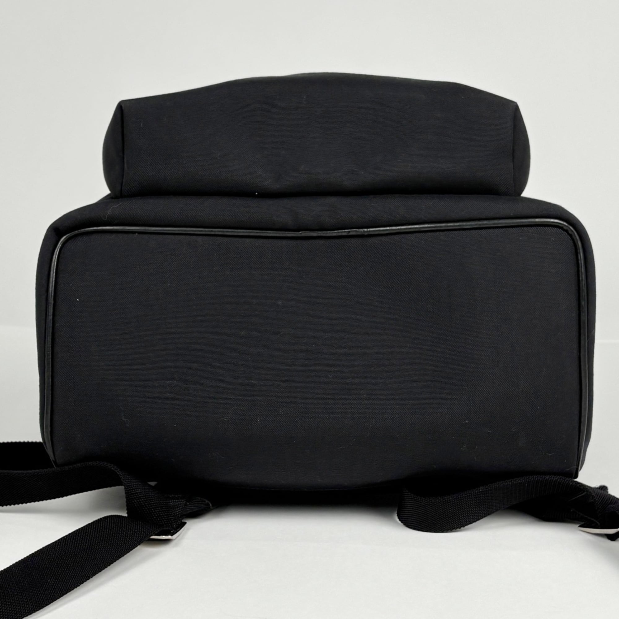 Saint Laurent Black Canvas Leather Backpack (Pre-Owned)