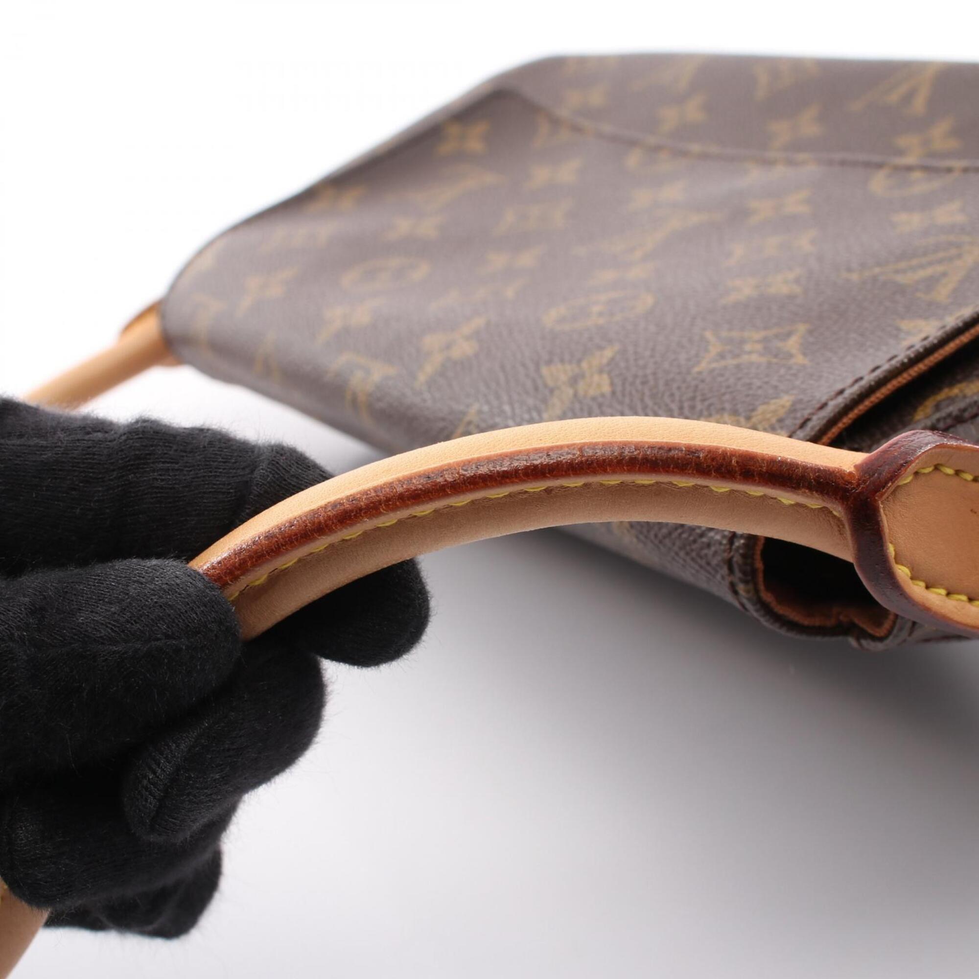 Louis Vuitton Brown Coated Canvas Leather Handbag (Pre-Owned)