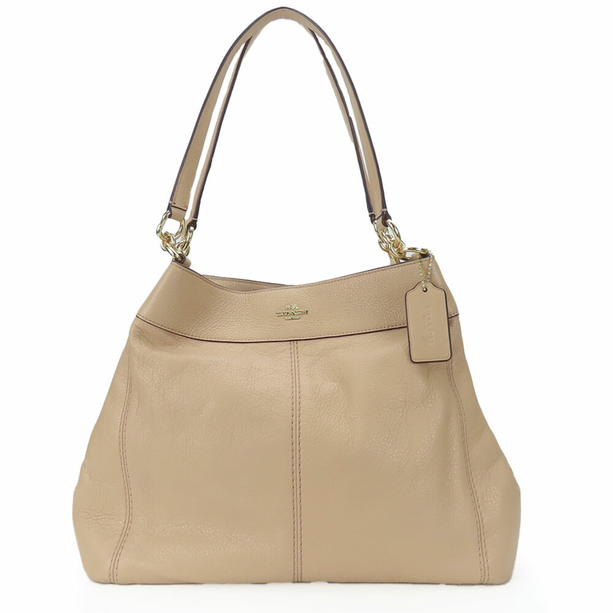 Coach Pink Beige Leather Tote Bag (Pre-Owned)