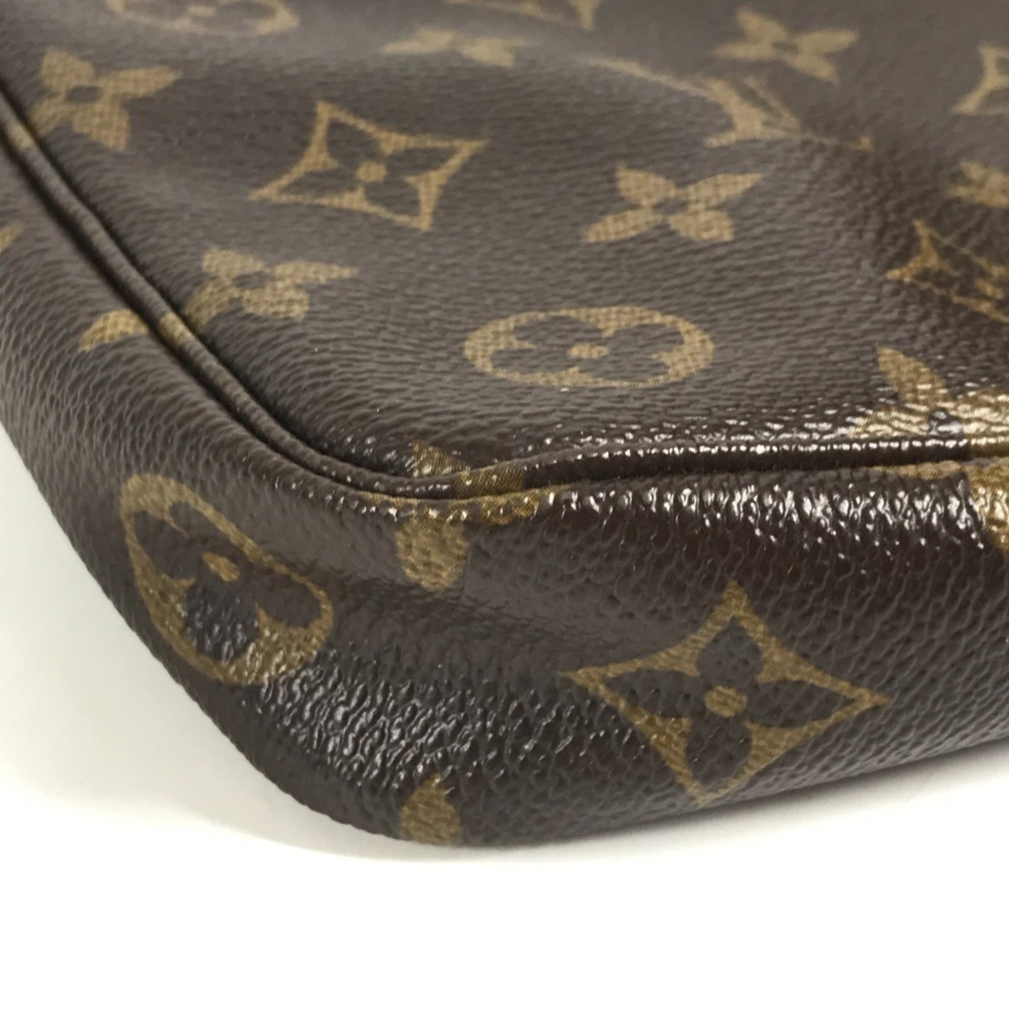 Louis Vuitton Brown Monogram Cherry Red Color Handbag Pochette (Pre-Owned)