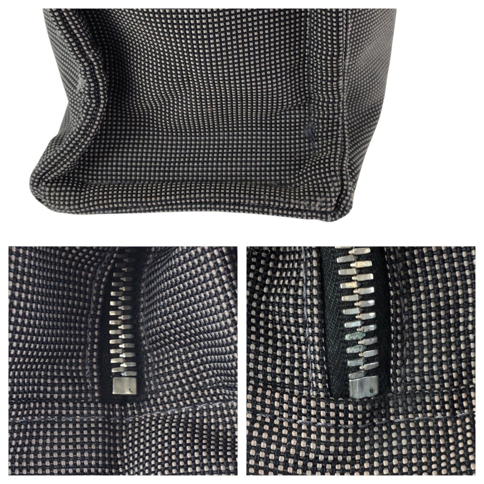 Hermes Gray Polyamide Polyester Handbag Tote Bag (Pre-Owned)