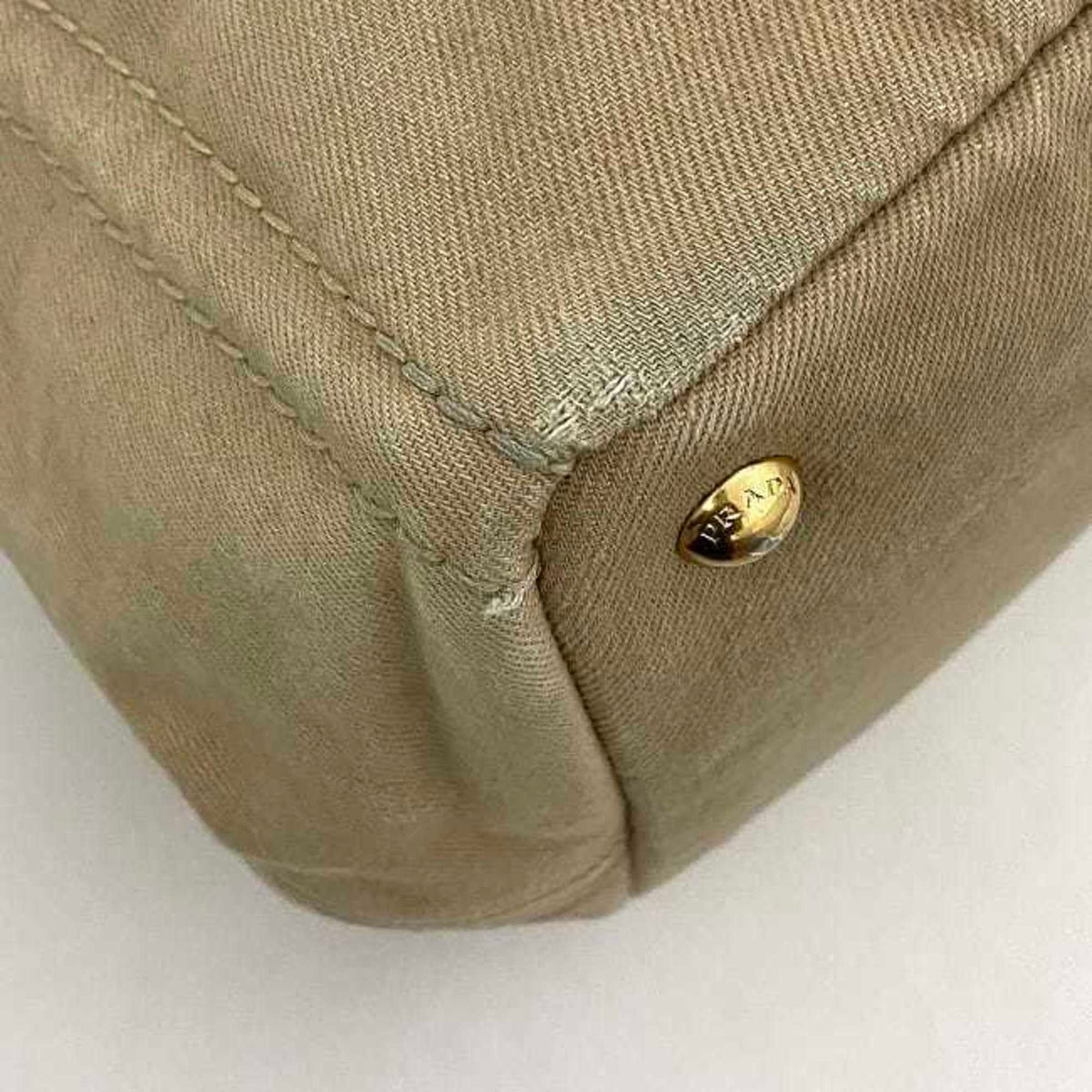 Prada Beige Canapa Handbag Tote Bag (Pre-Owned)