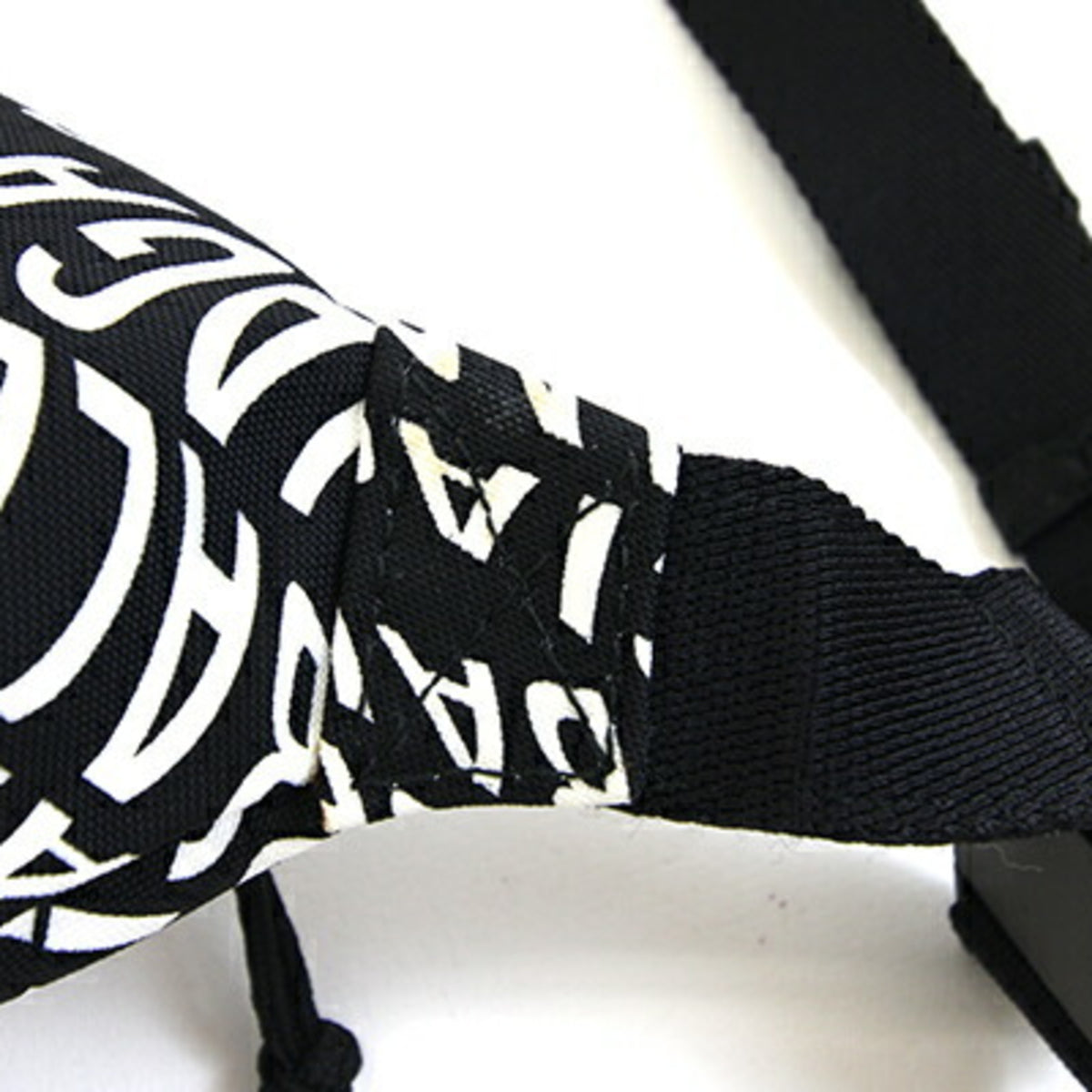 Balenciaga Black White Coated Canvas Fanny Pack (Pre-Owned)