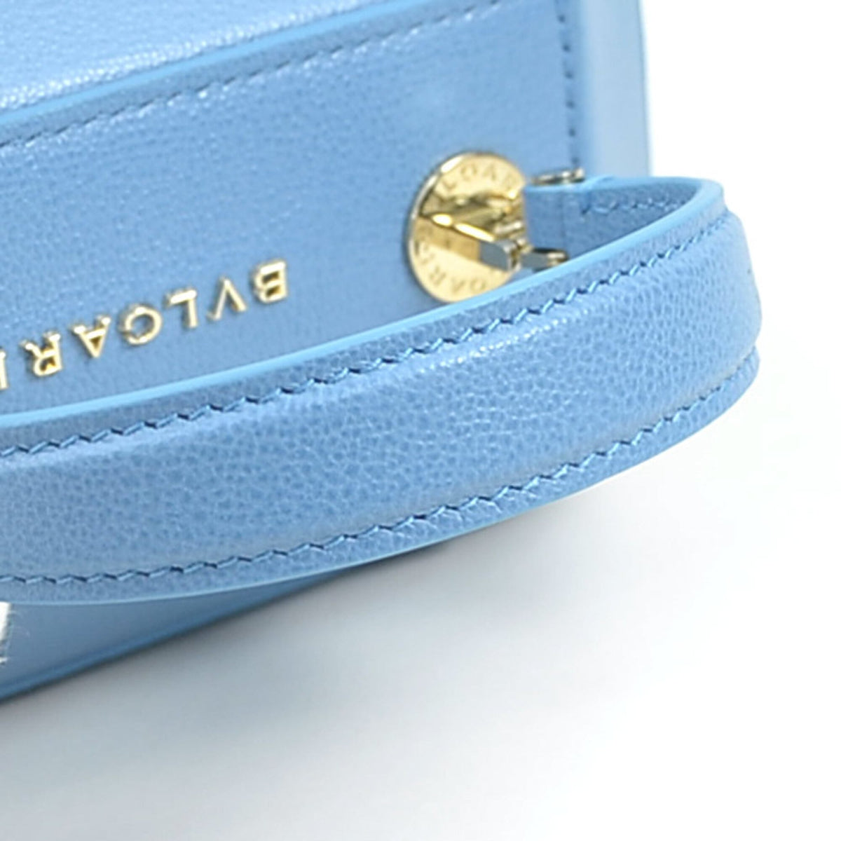 Bvlgari Blue Leather Handbag Shoulder Bag Vanity Bag (Pre-Owned)
