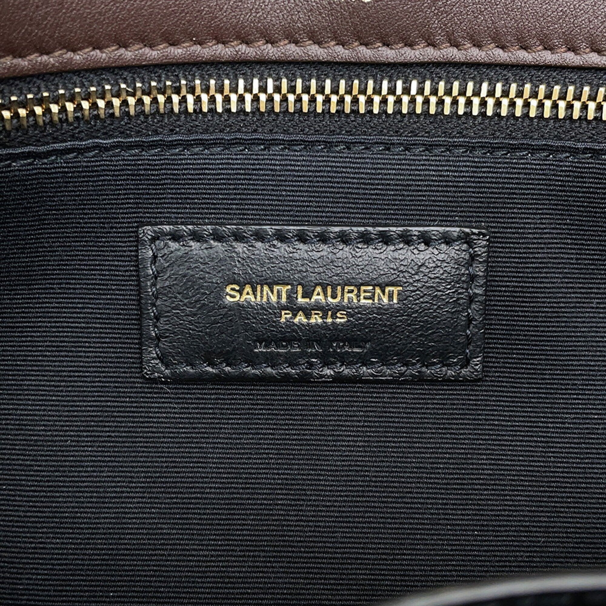 Yves Saint Laurent Brown Raffia Leather Handbag Shoulder Bag (Pre-Owned)
