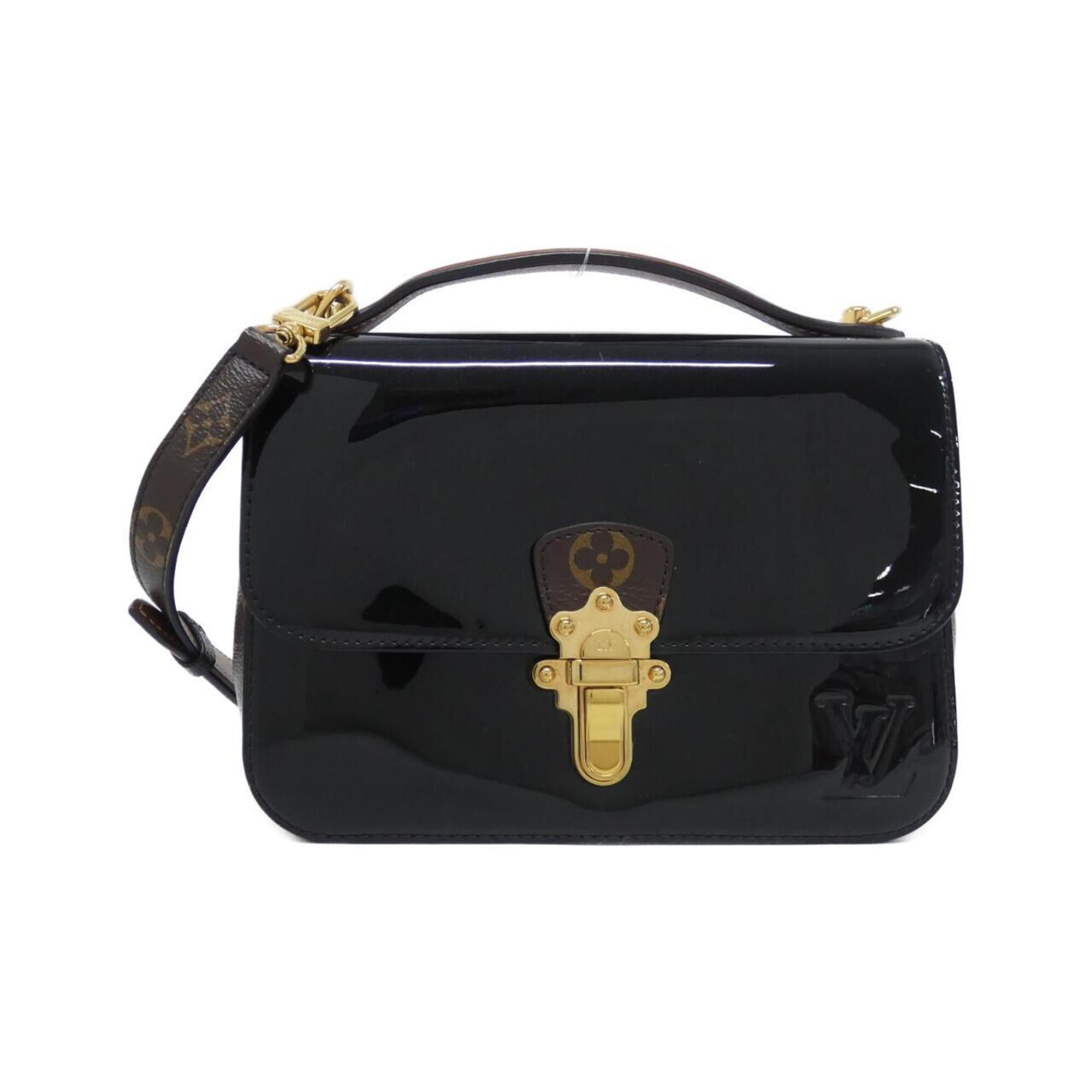 Louis Vuitton Monogram Vernis Black Coated Canvas Leather Shoulder Bag (Pre-Owned)