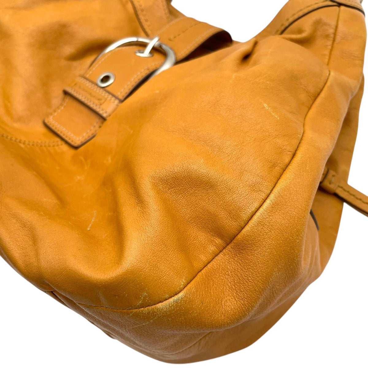 Coach Brown Camel Leather Handbag Shoulder Bag (Pre-Owned)