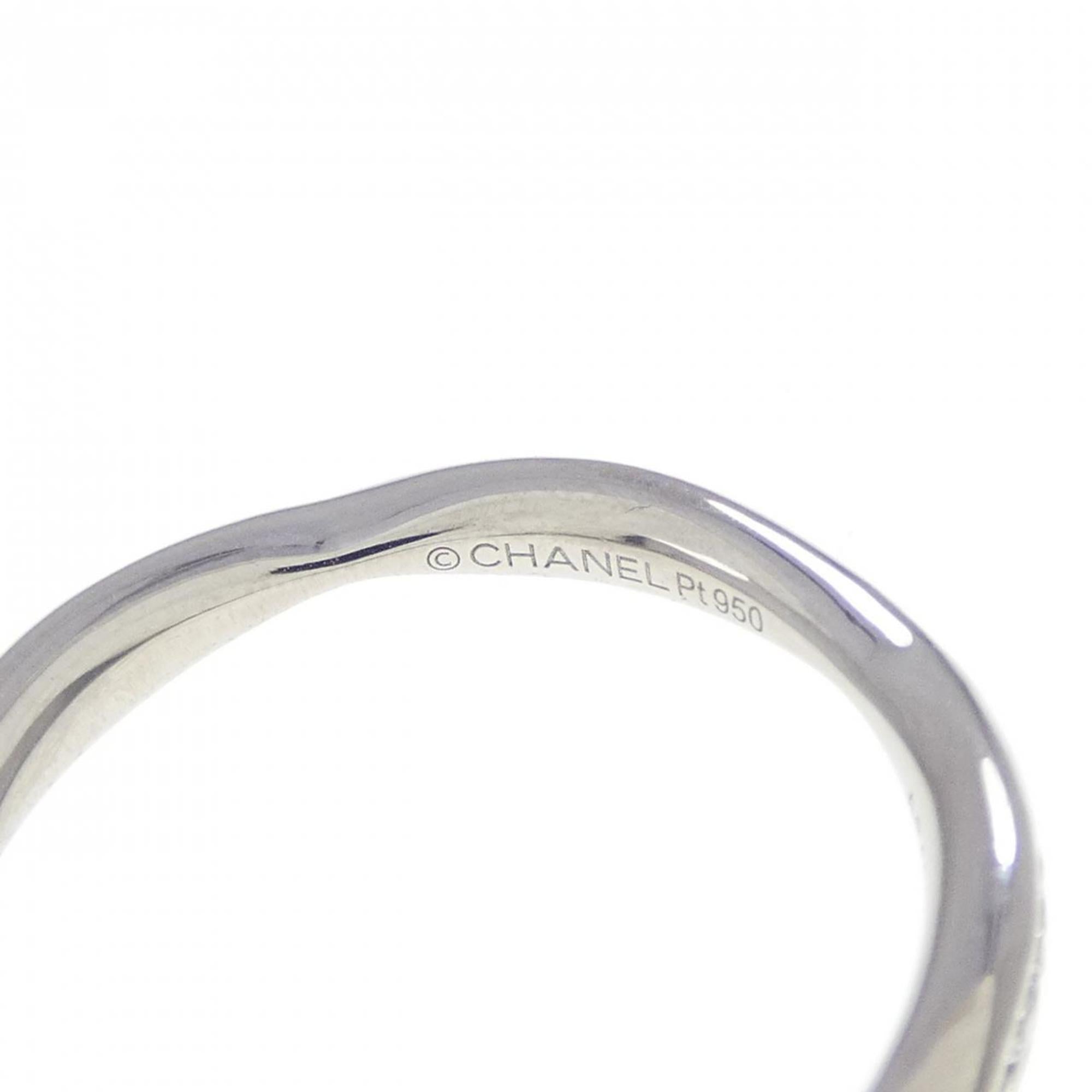 Chanel Platinum 950 Band Ring (Pre-Owned)