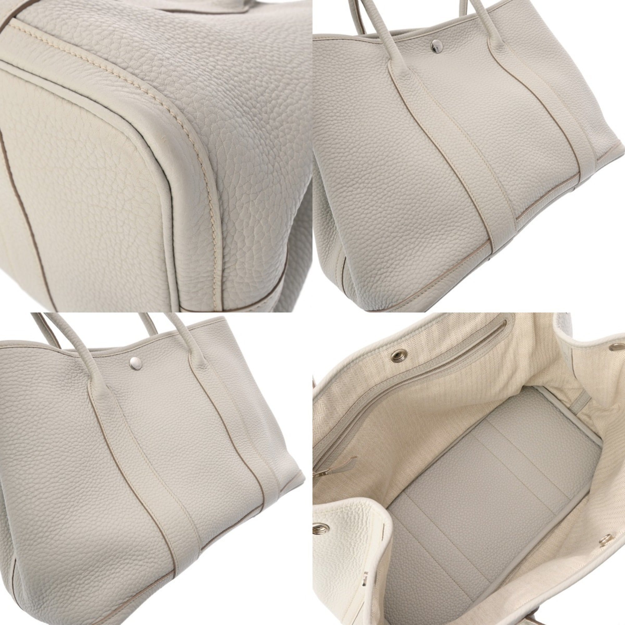 Hermes Pearl Gray Negonda Leather Handbag (Pre-Owned)
