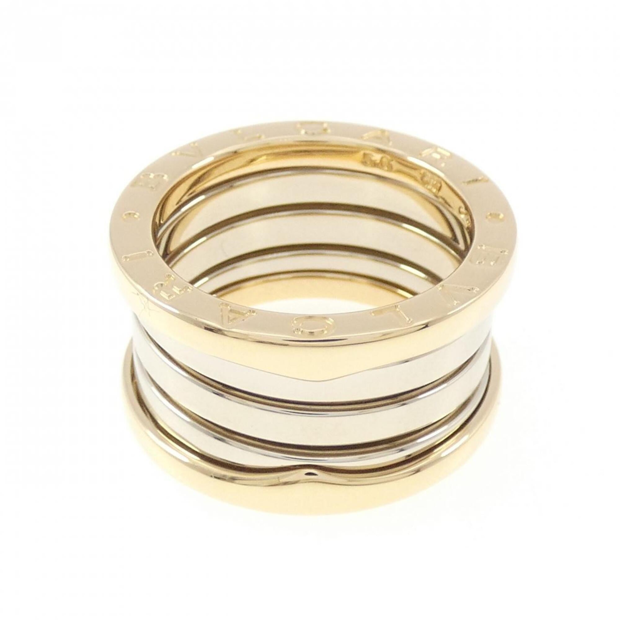 Bvlgari Yellow Gold (18K) White Gold (18K) Band Ring (Pre-Owned)