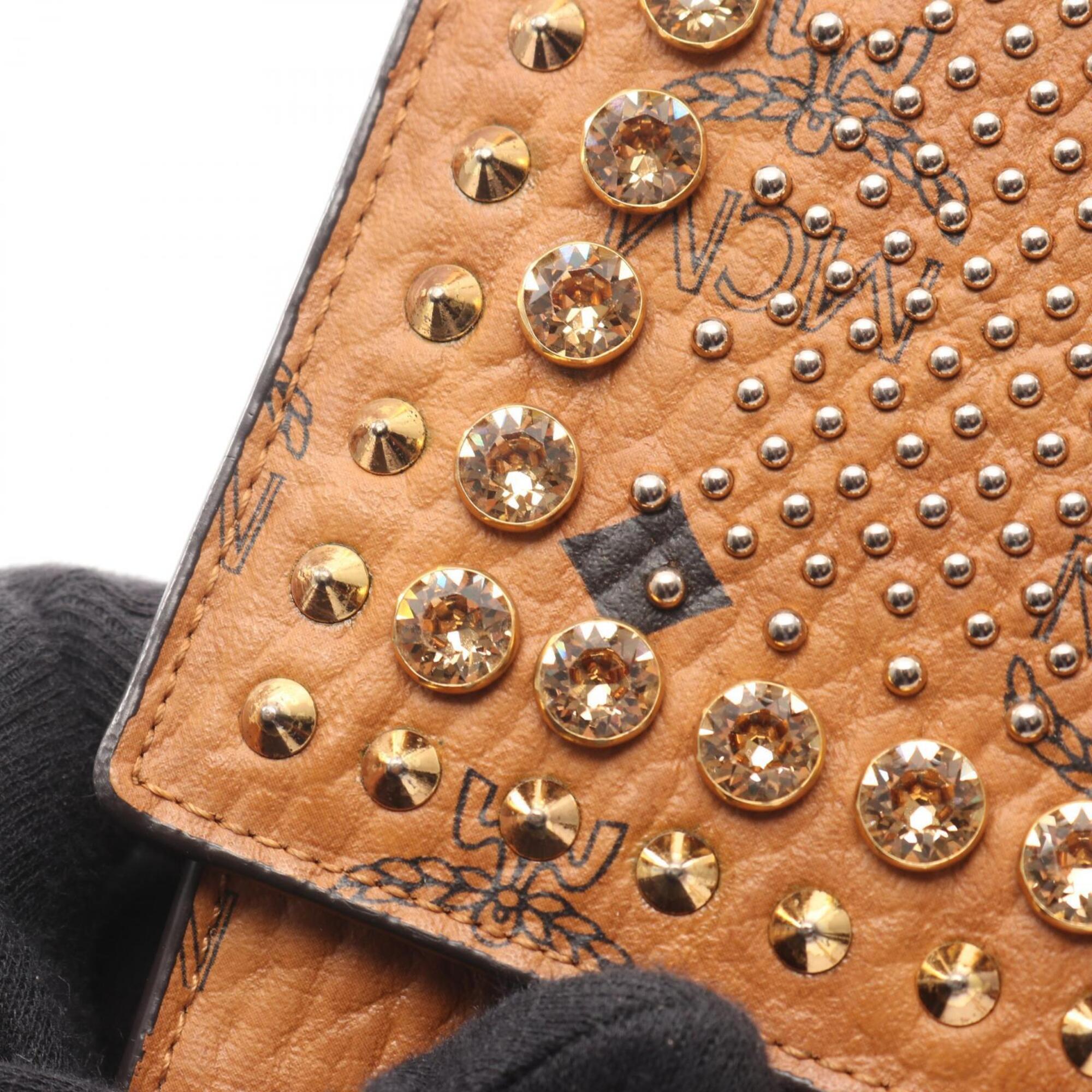 Mcm Brown Coated Canvas Handbag Shoulder Bag (Pre-Owned)