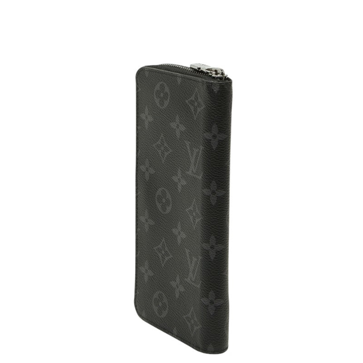 Louis Vuitton Black Gray Pvc Leather Long Wallet (Bi-Fold) (Pre-Owned)