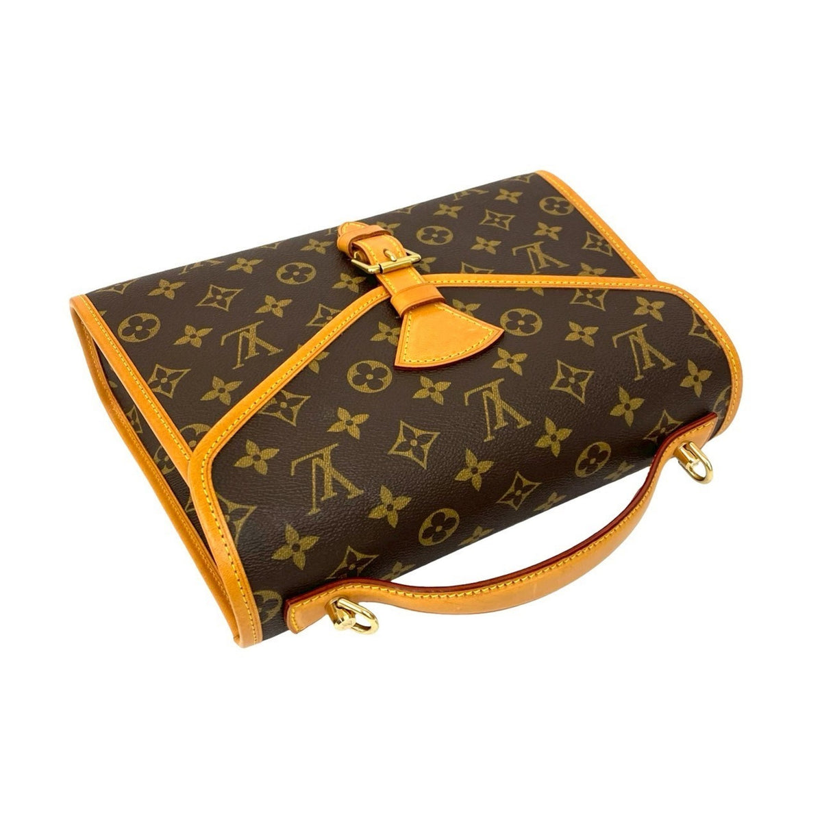 Louis Vuitton Brown Leather Pvc Handbag Shoulder Bag (Pre-Owned)
