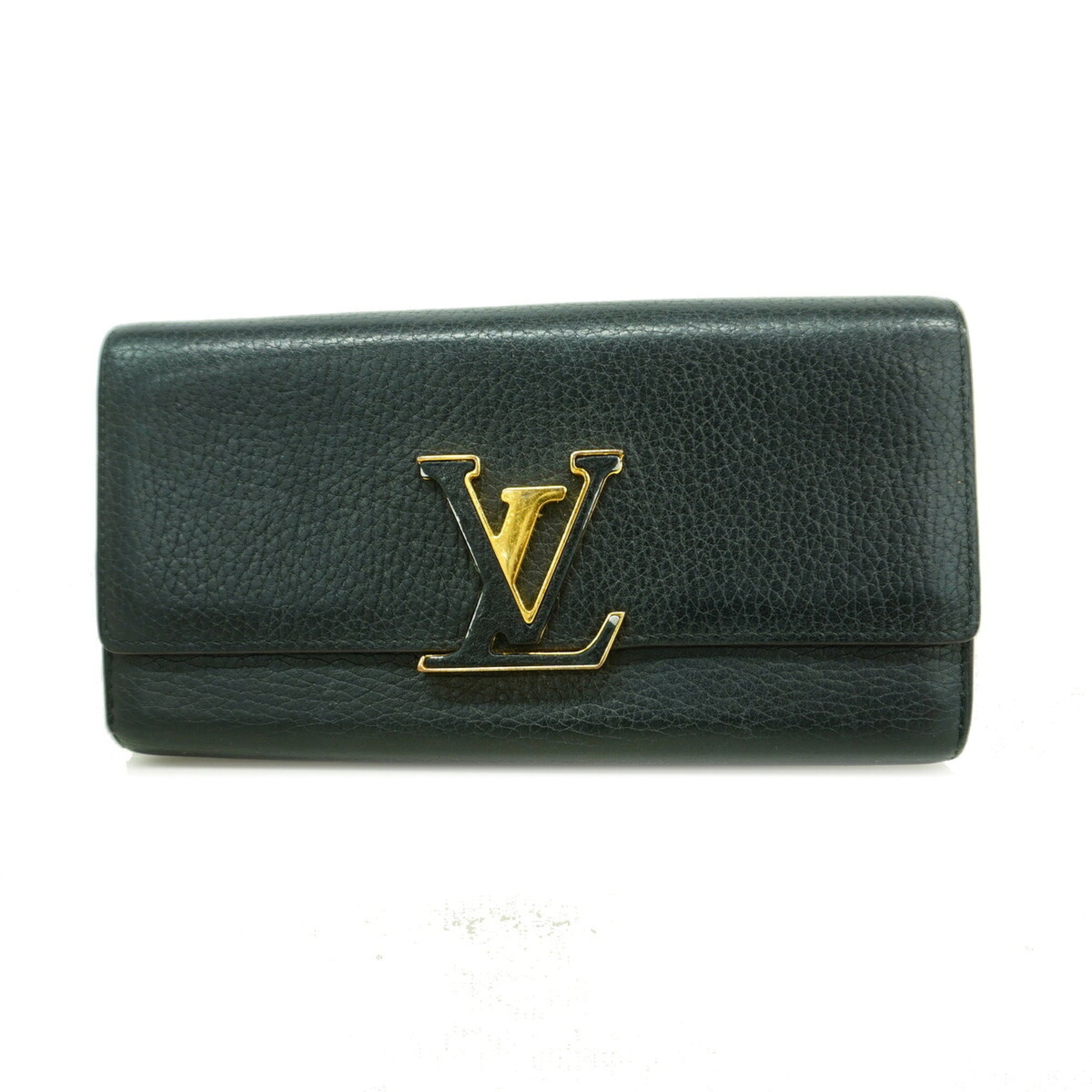 Louis Vuitton Noir Long Wallet (Bi-Fold) (Pre-Owned)