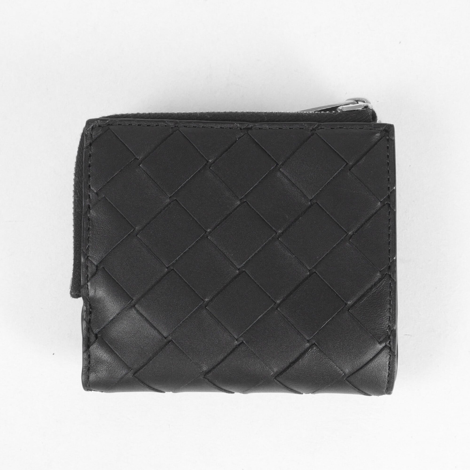 Bottega Veneta Black Intrecciato Wallet (Bi-Fold) (Pre-Owned)