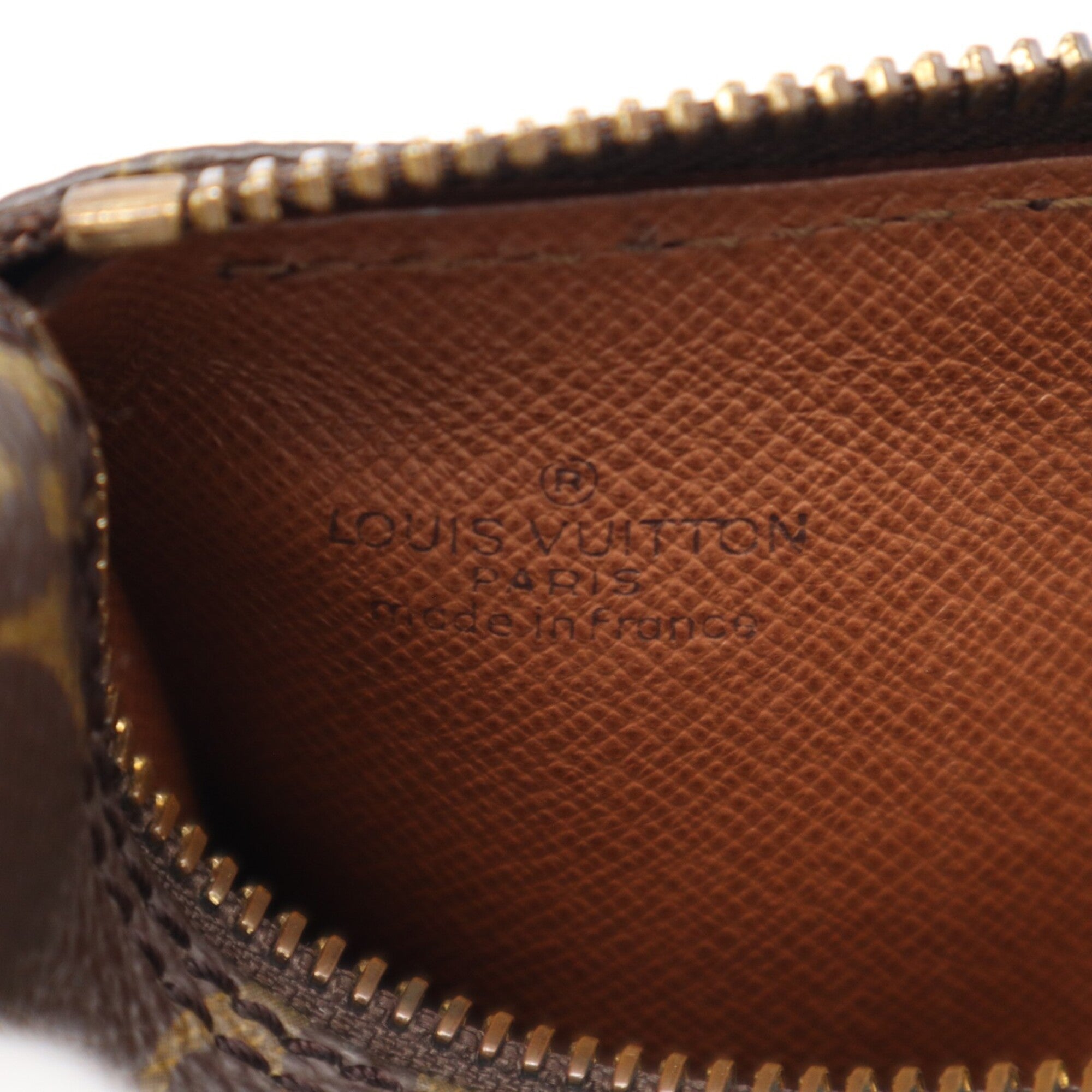 Louis Vuitton Beige Brown Coated Canvas Leather Handbag (Pre-Owned)