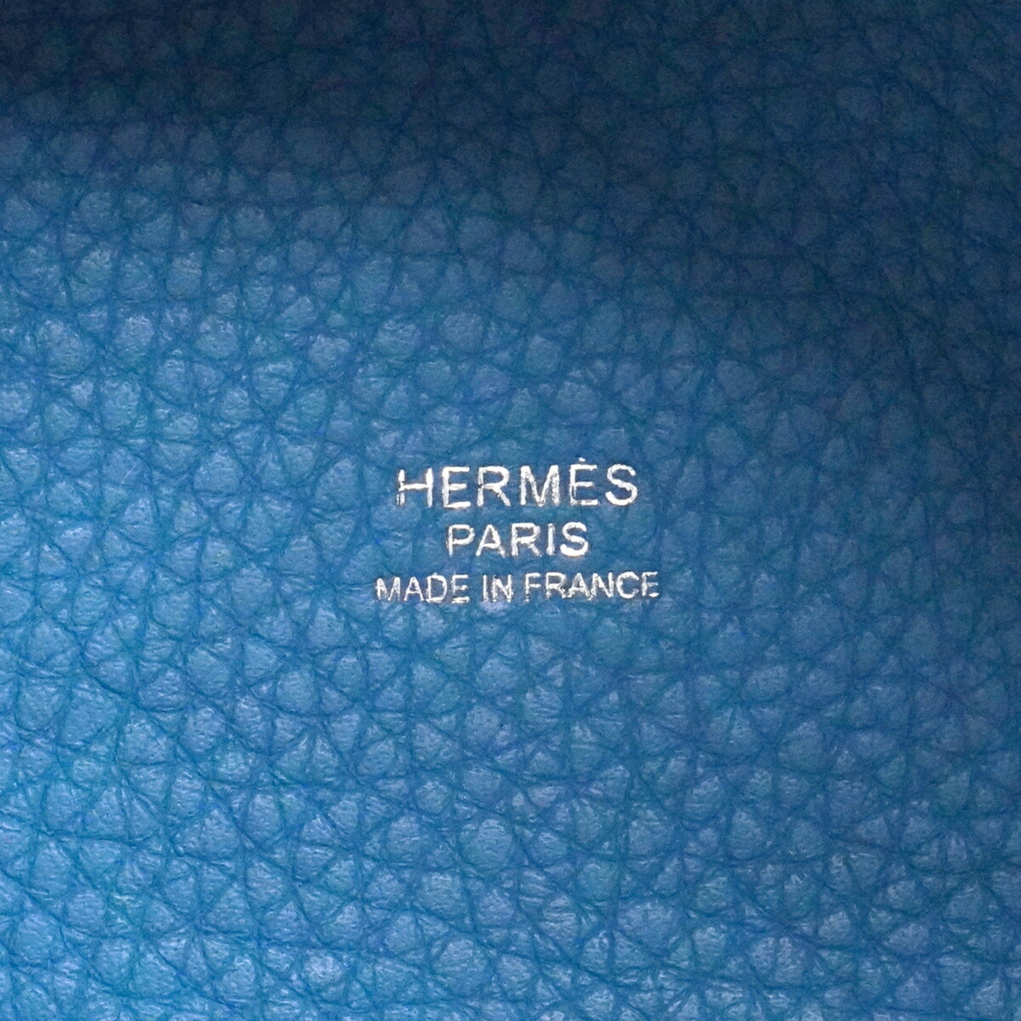 Hermes Blue Paradise Taurillon Clemence Leather Swift Leather Handbag (Pre-Owned)