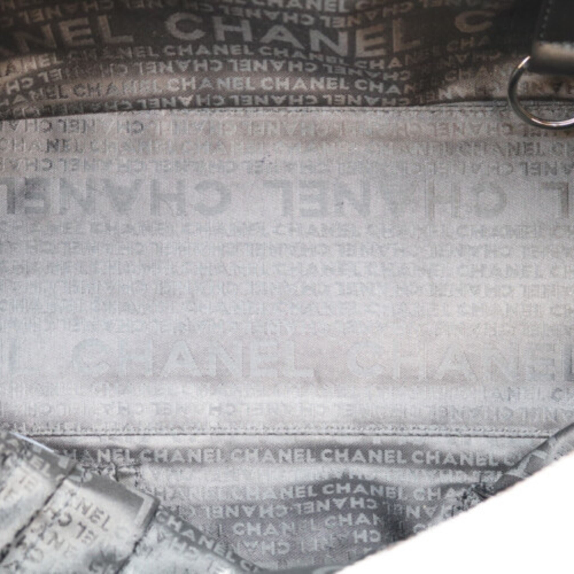 Chanel Gray Grained Calfskin Boston Bag (Pre-Owned)