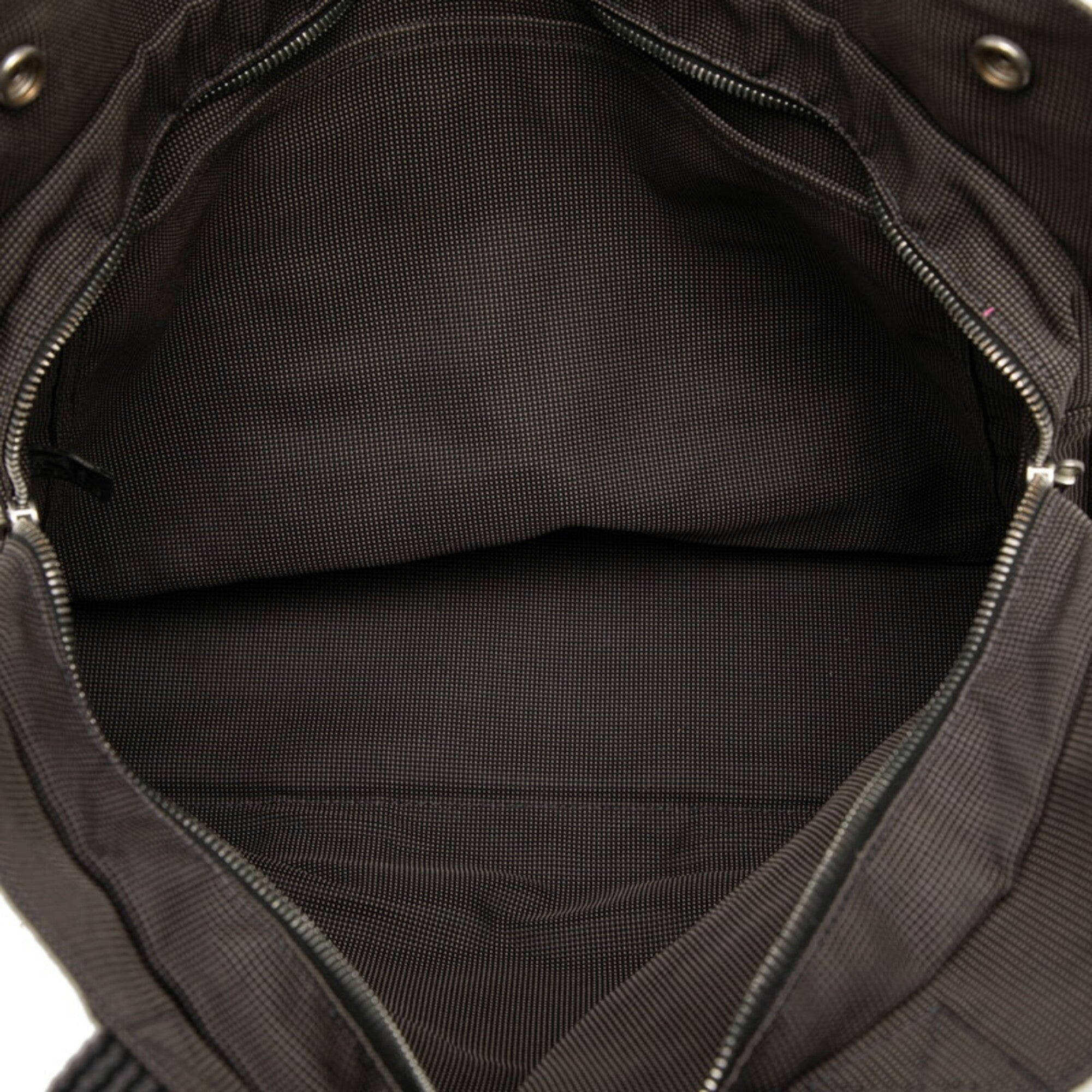 Hermes Her Line Black Gray Canvas Handbag Tote Bag (Pre-Owned)