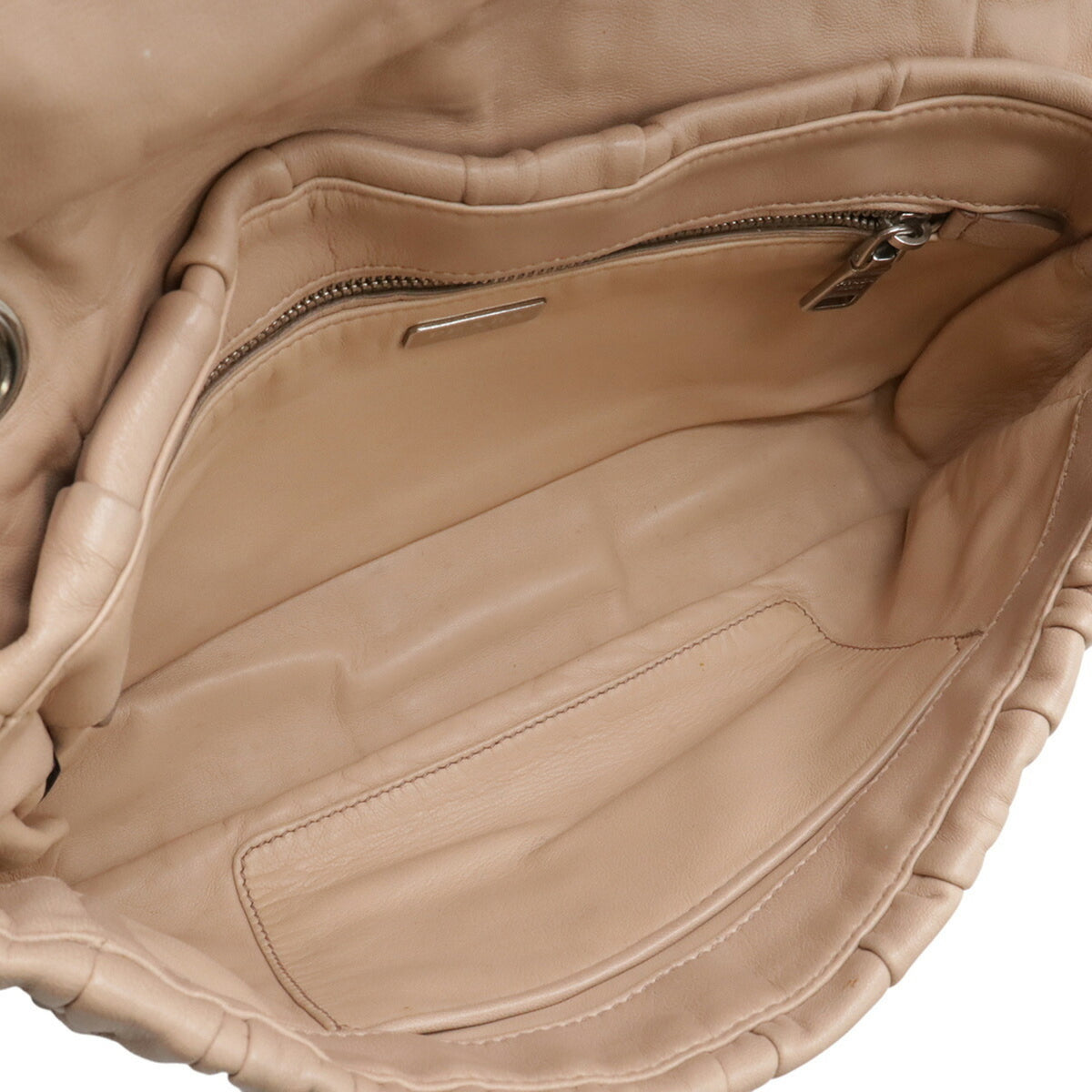 Prada Beige Nappa Leather Shoulder Bag (Pre-Owned)
