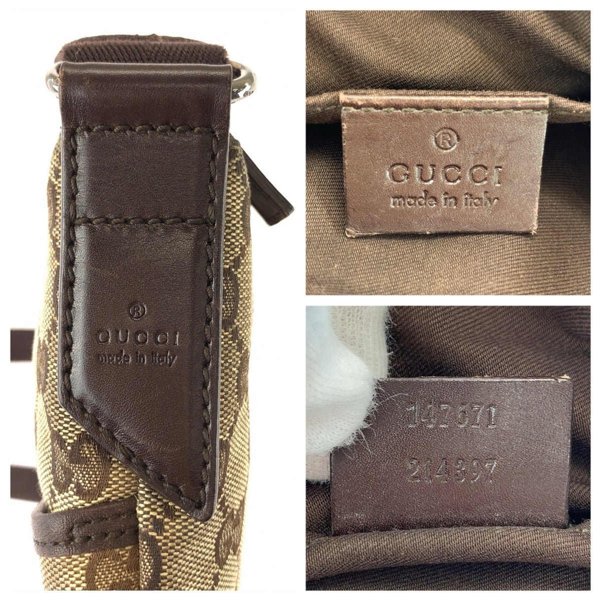 Gucci Brown Gg Canvas Pochette Shoulder Bag (Pre-Owned)