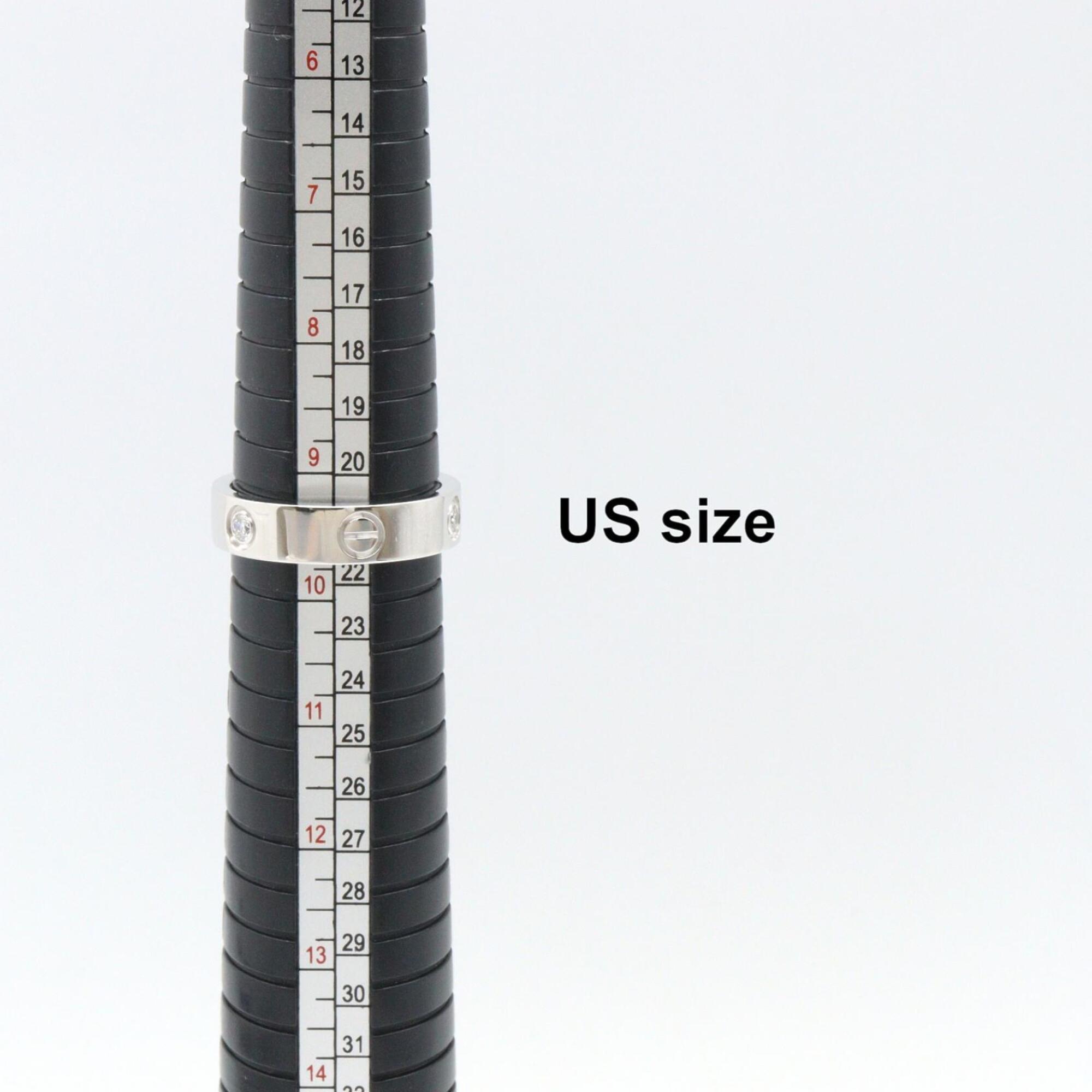 Cartier Silver Clear White Gold (18K) Band Ring (Pre-Owned)