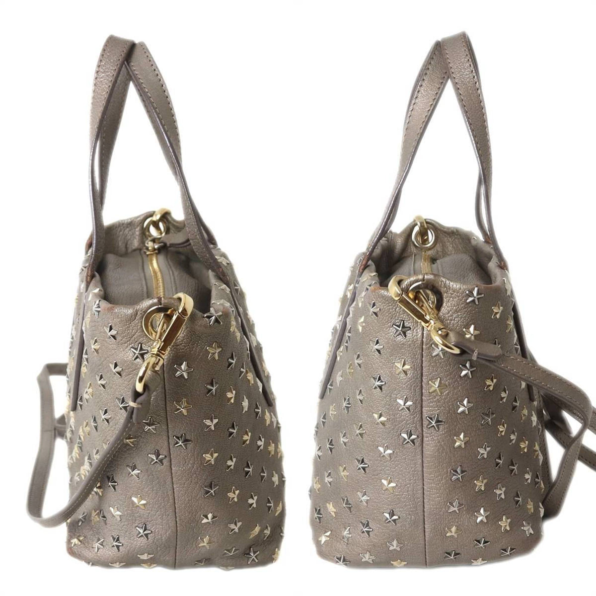 Jimmy Choo Gray Leather Handbag (Pre-Owned)